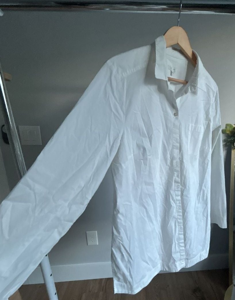 J.Jill White Shirt Collection Long Sleeve Button Down Tunic Shirt 3