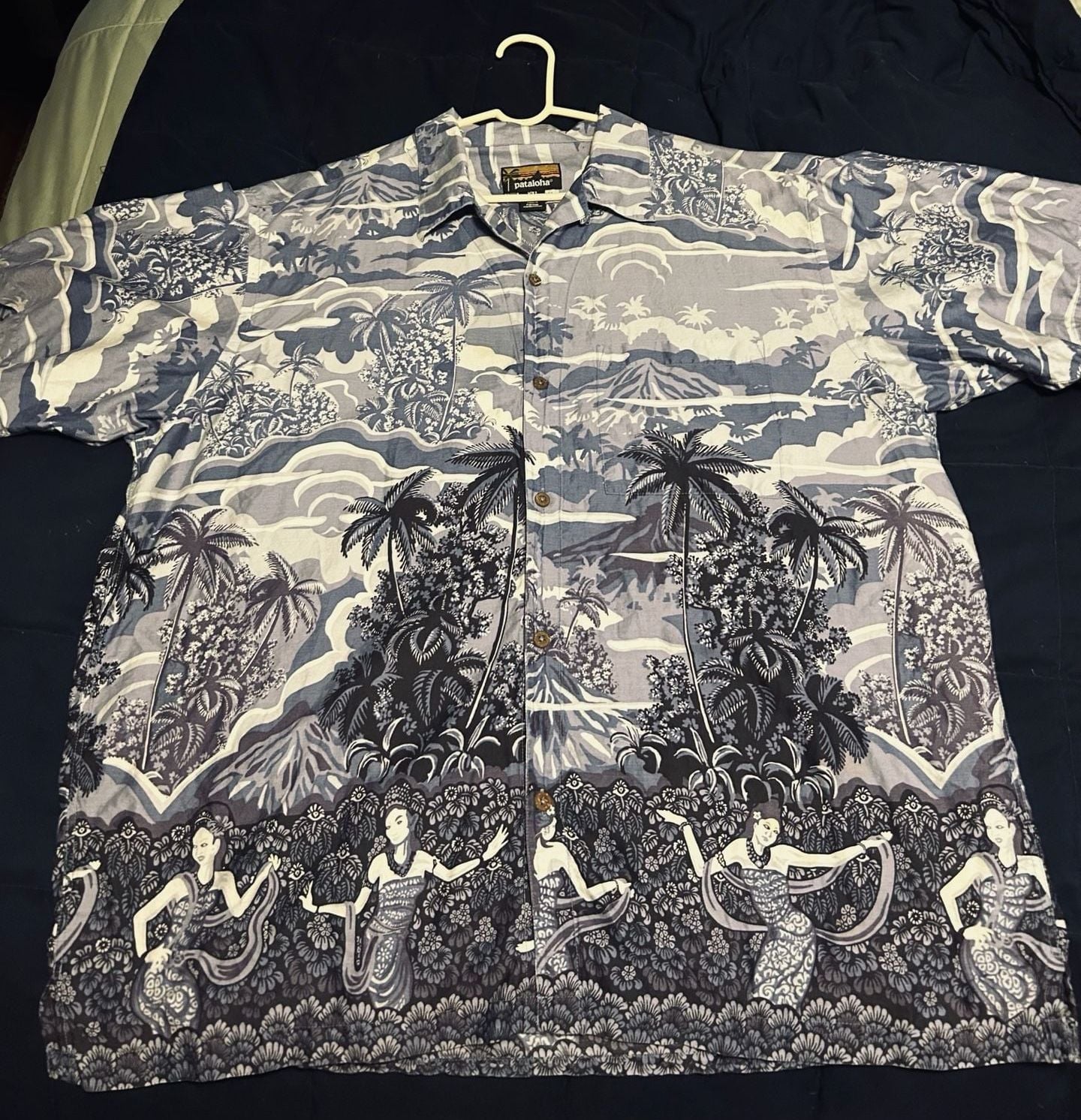 Pataloha Vintage Aloha Girl Floral Button Up Shirt XXL 3