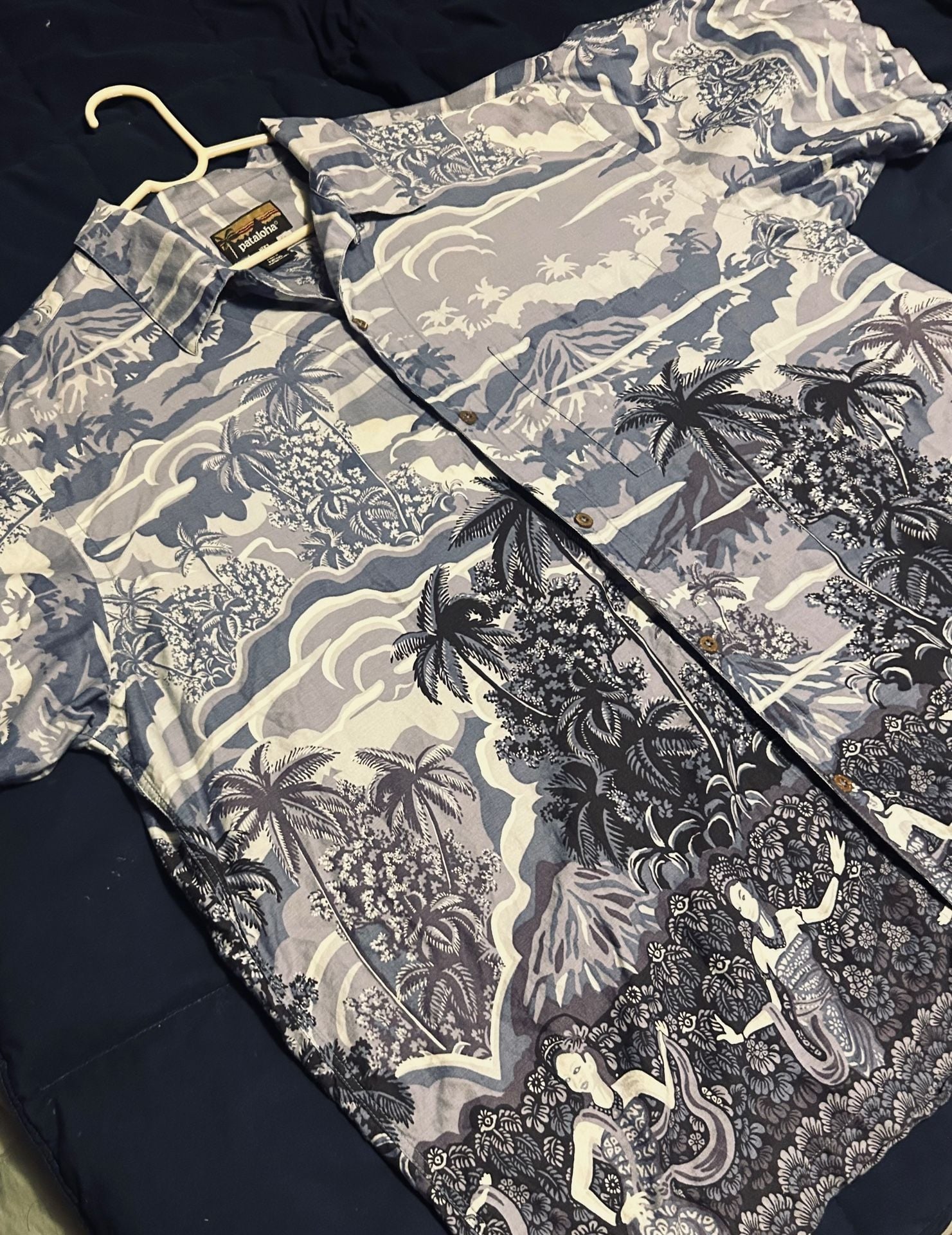 Pataloha Vintage Aloha Girl Floral Button Up Shirt XXL 11