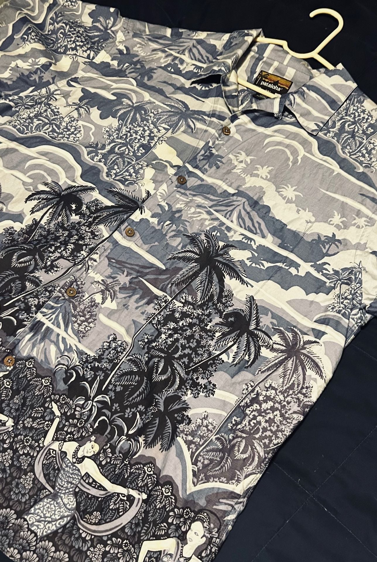 Pataloha Vintage Aloha Girl Floral Button Up Shirt XXL 12