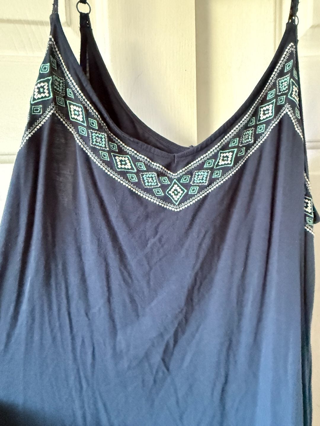 Torrid Navy Blue Embroidered V-Neck Cami Tank Top Size 2 or 18 / 20 4