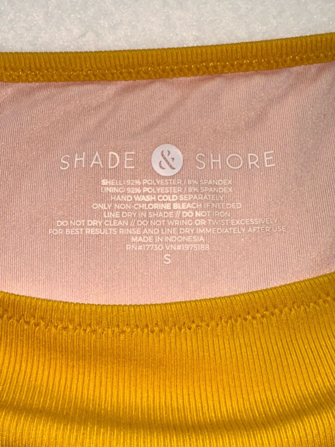 Shade & Shore Mustard Yellow Ribbed Triangle Bikini Set 3