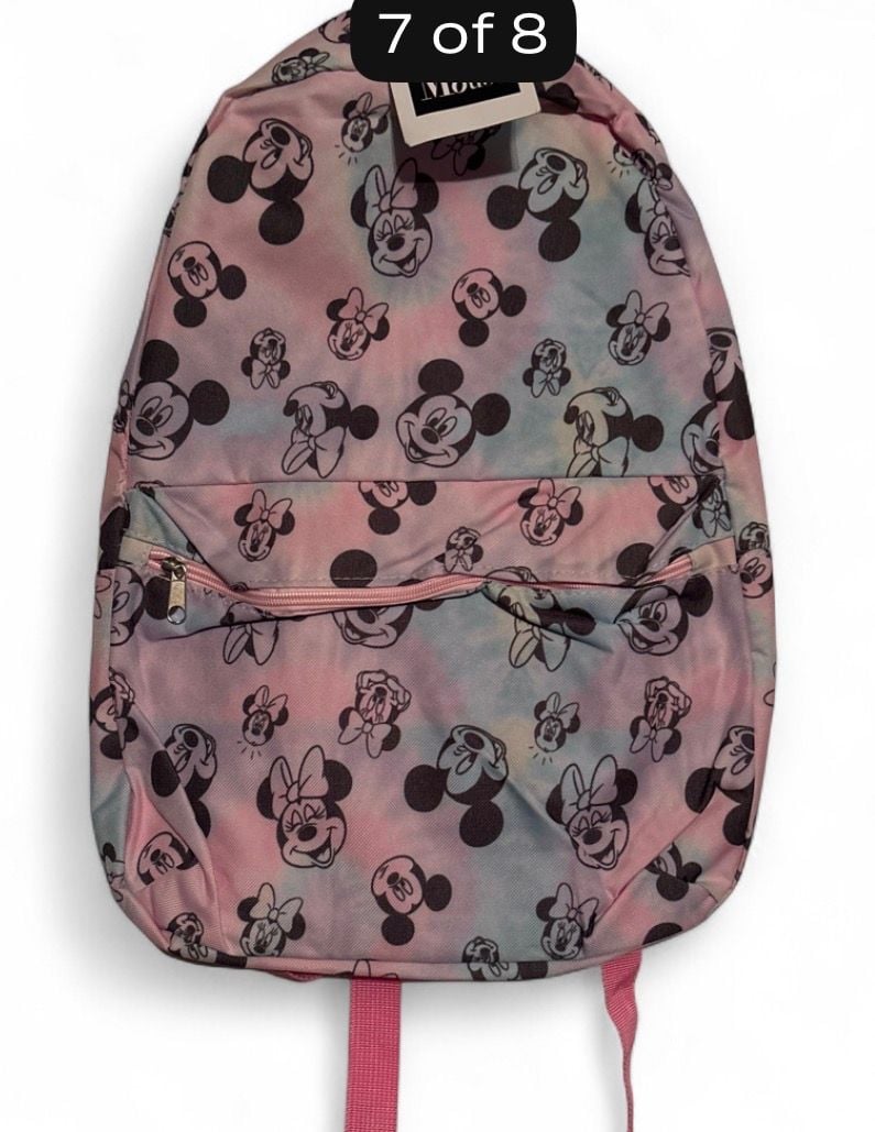 Disney Minnie Mouse Pastel Tie-Dye Print Backpack 1