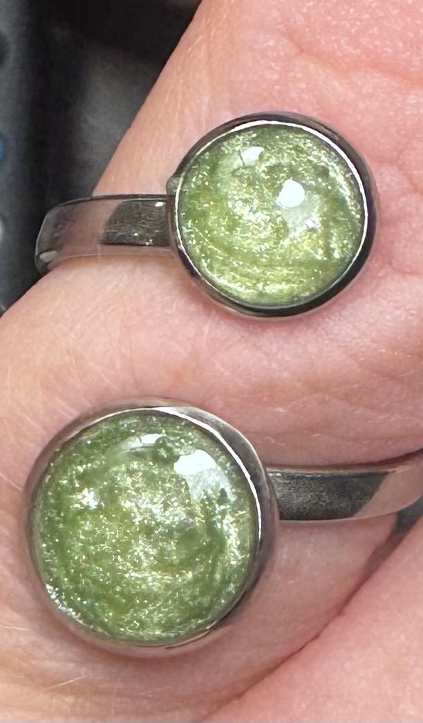 Minimalist Adjustable Two-Stone Cabochon Ring 1