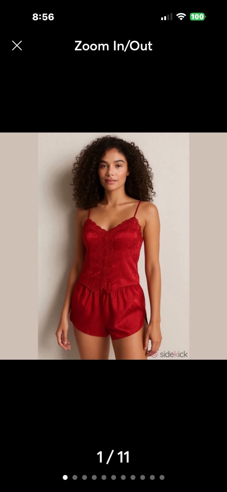 Vintage Victoria's Secret Satin and Lace Pajama Cami and Shorts Set. Small. 1