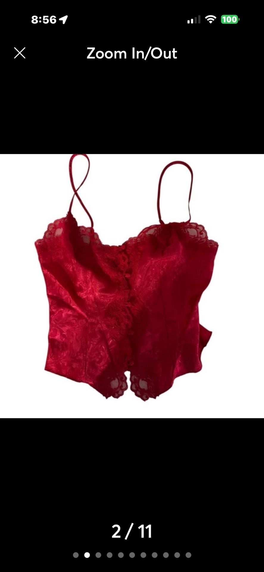 Vintage Victoria's Secret Satin and Lace Pajama Cami and Shorts Set. Small. 2