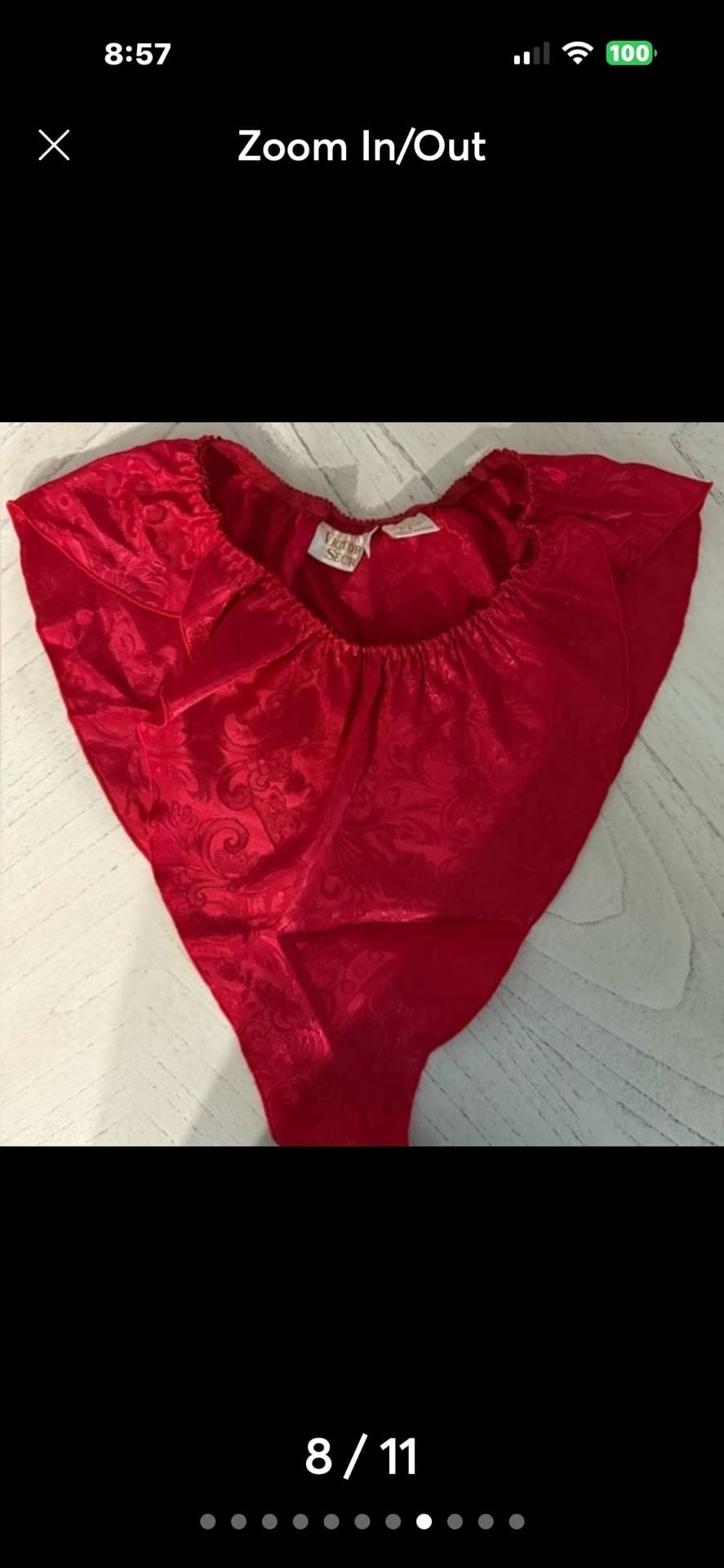 Vintage Victoria's Secret Satin and Lace Pajama Cami and Shorts Set. Small. 8