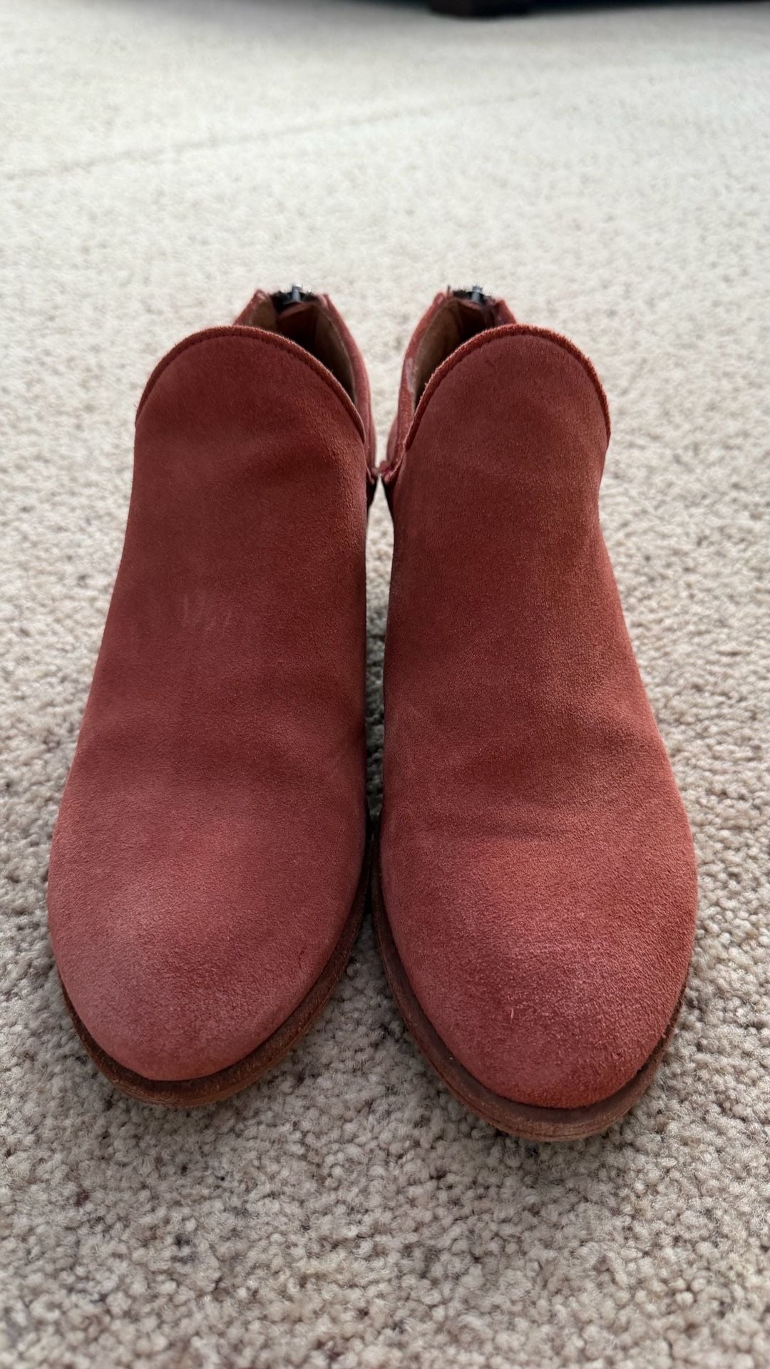 Frye Carson Shootie Suede Ankle Booties in Rosewood 4