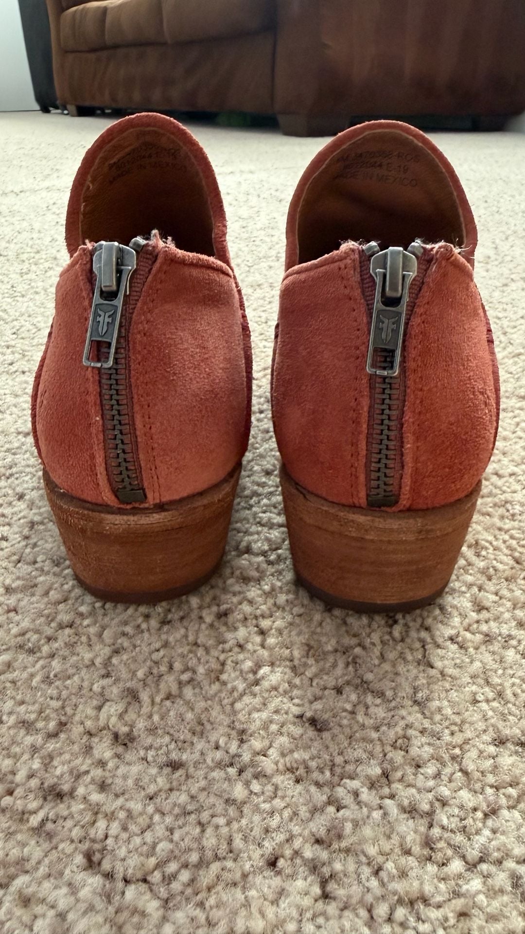Frye Carson Shootie Suede Ankle Booties in Rosewood 7