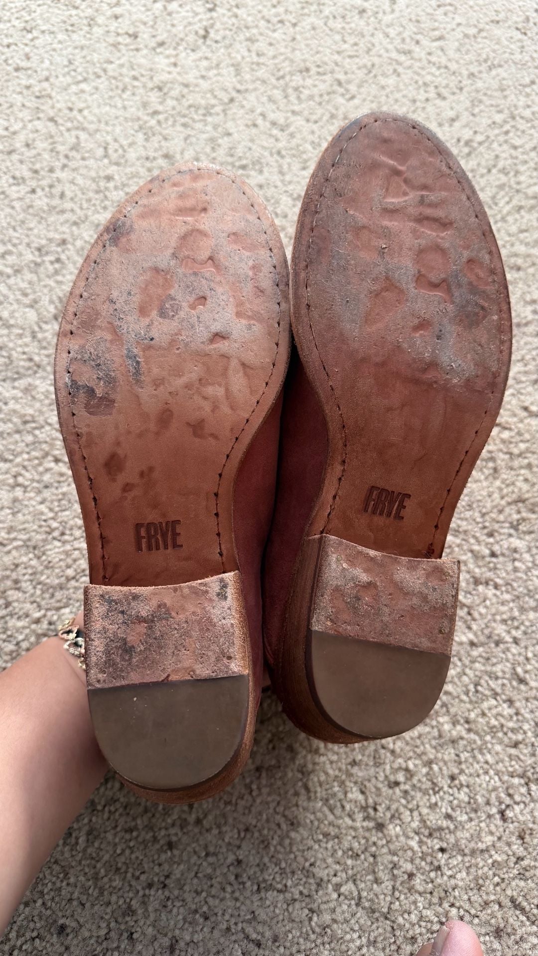Frye Carson Shootie Suede Ankle Booties in Rosewood 9