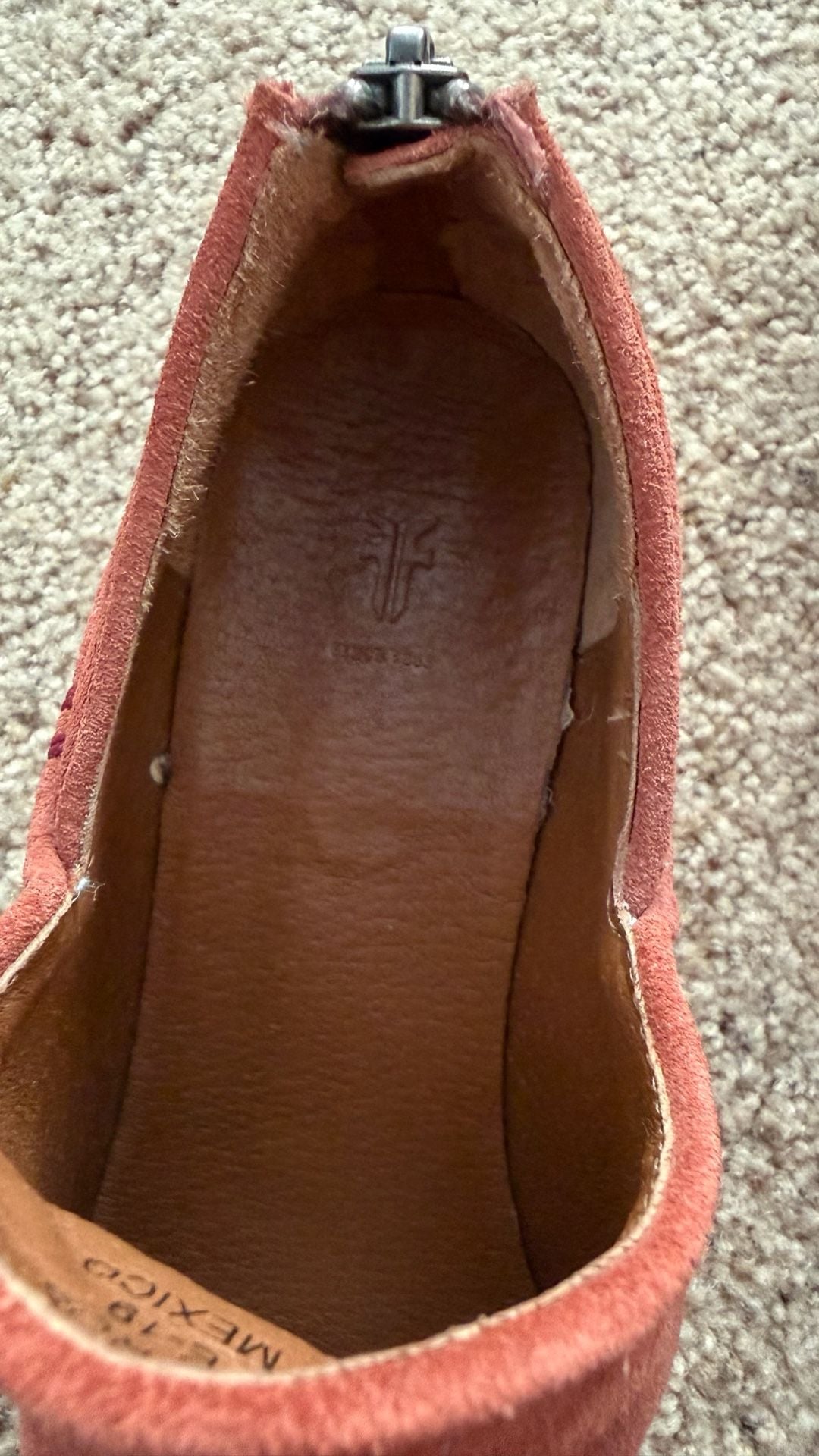 Frye Carson Shootie Suede Ankle Booties in Rosewood 10