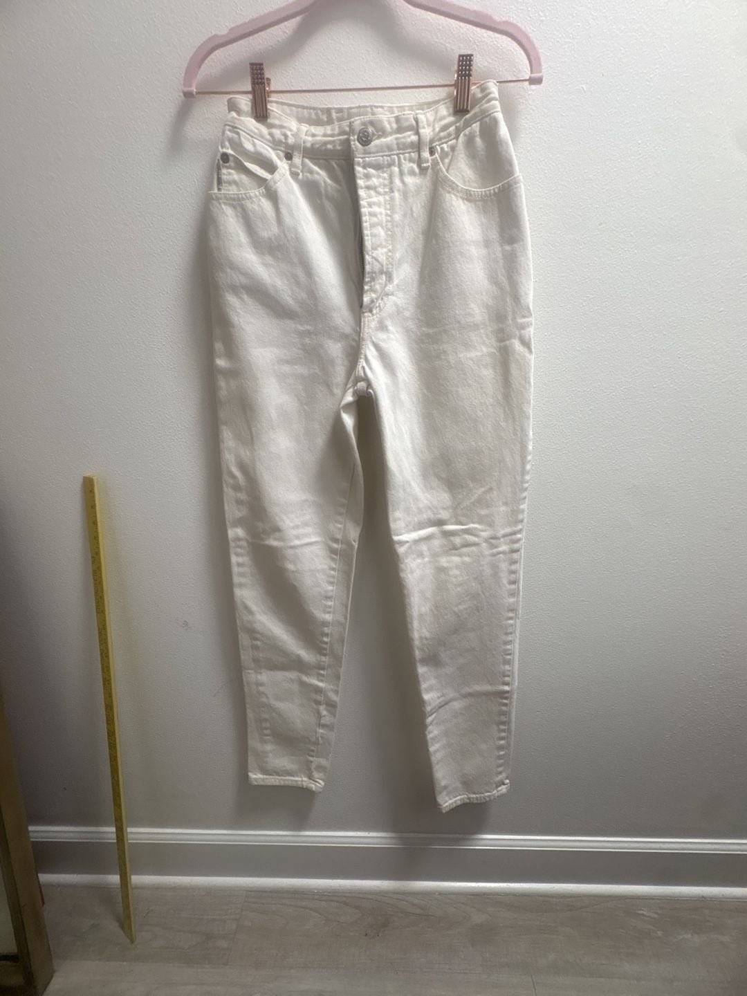 Vintage Bongo by Gene Montesano High-Waisted White Denim Jeans made in USA 5