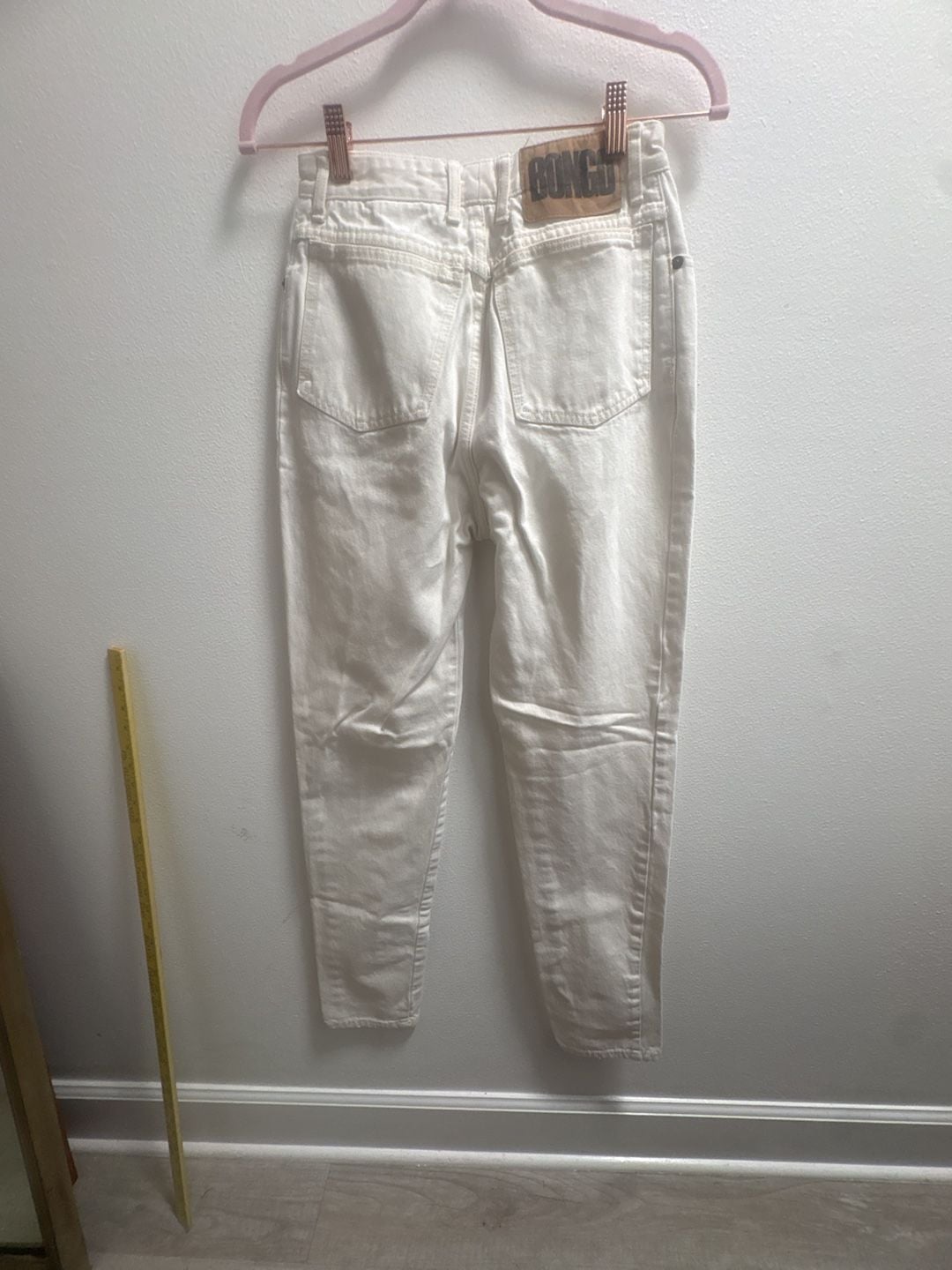 Vintage Bongo by Gene Montesano High-Waisted White Denim Jeans made in USA 6