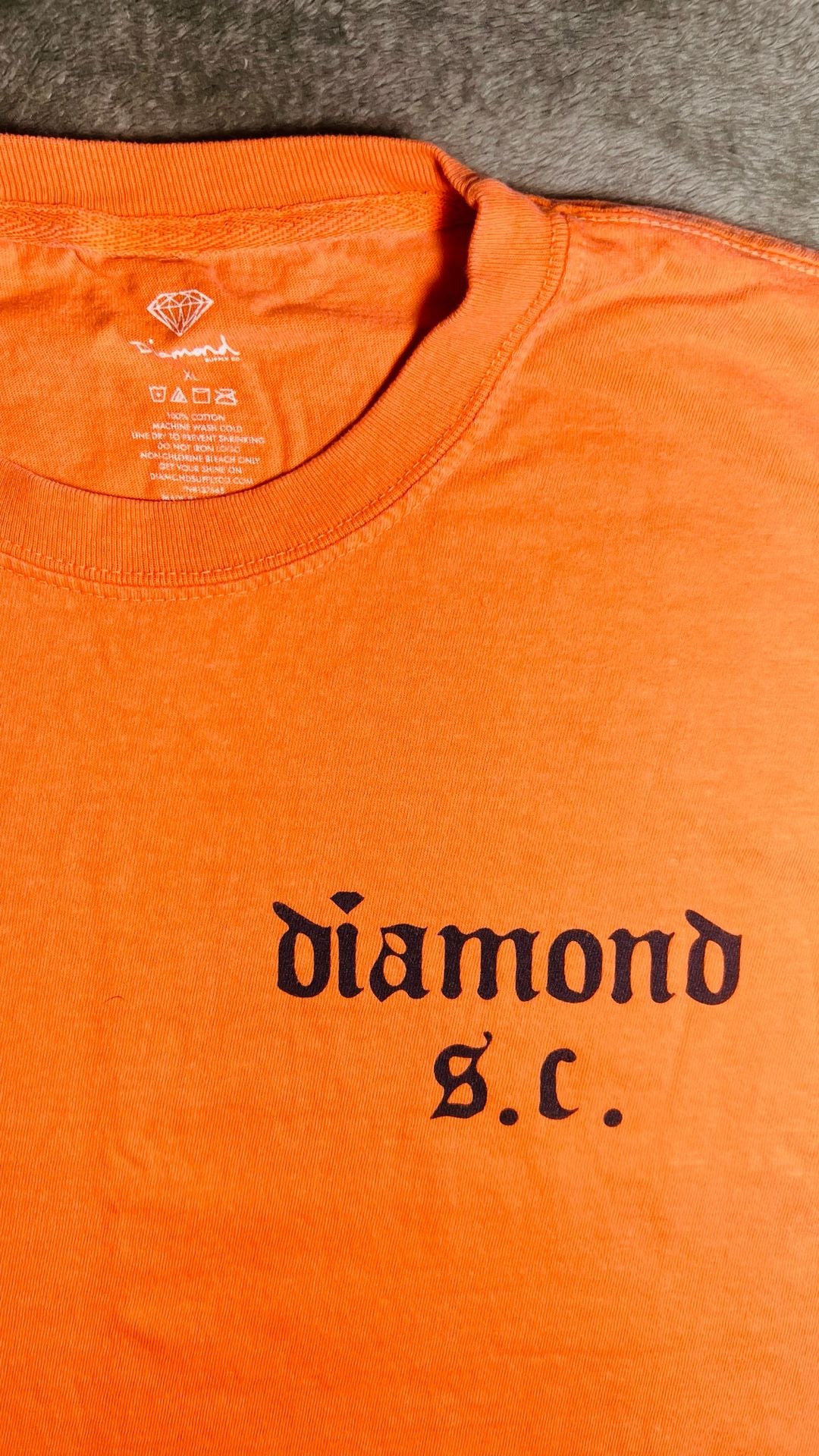 Diamond Supply Co. Orange Graphic T-Shirt 4