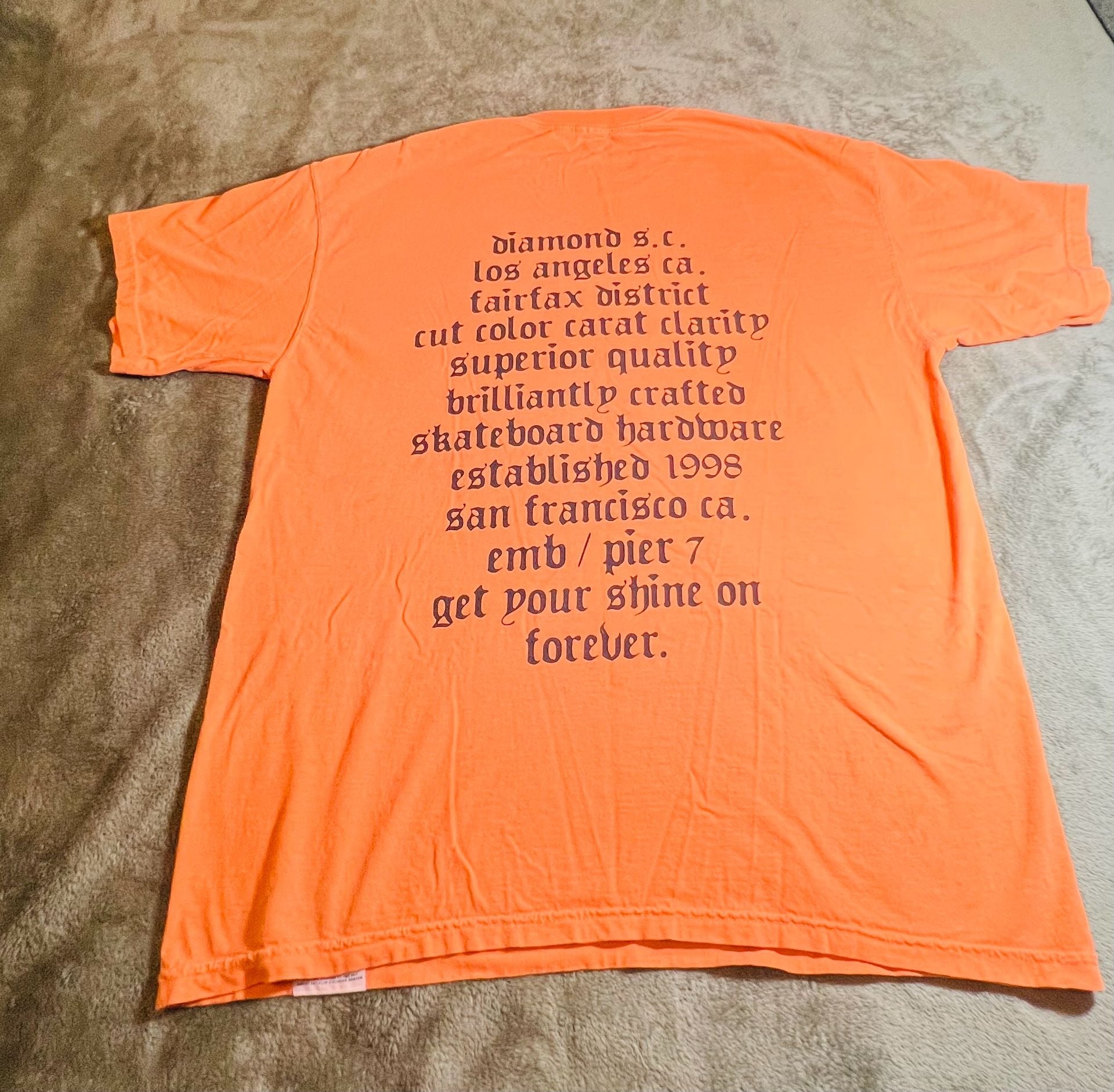 Diamond Supply Co. Orange Graphic T-Shirt 7