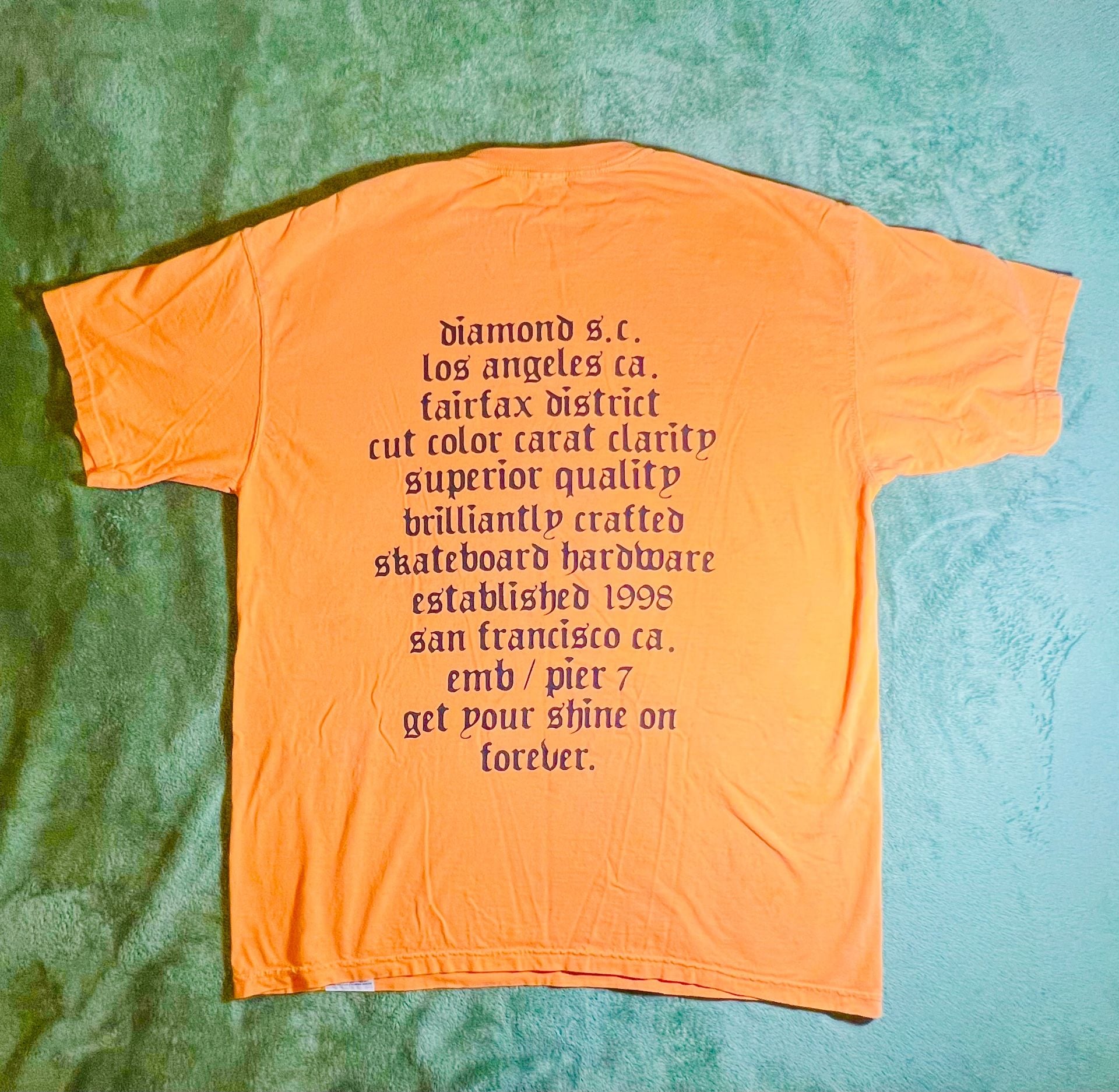 Diamond Supply Co. Orange Graphic T-Shirt 3