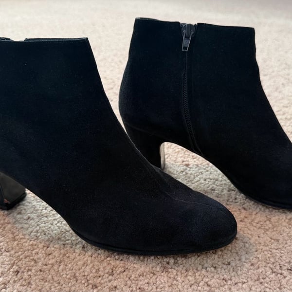 Robert Clergerie Paris Black Suede Ankle Boots