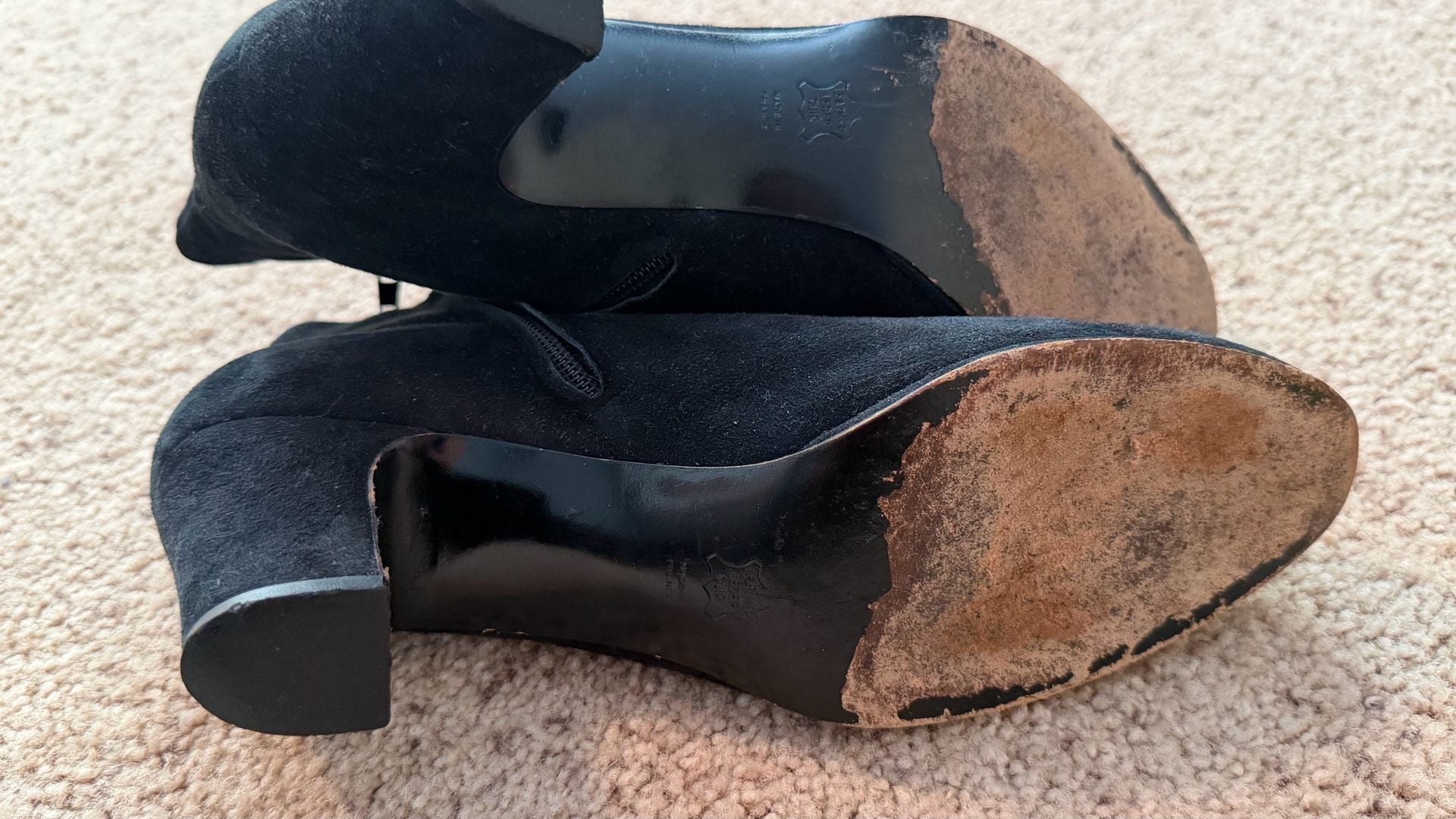 Robert Clergerie Paris Black Suede Ankle Boots 8