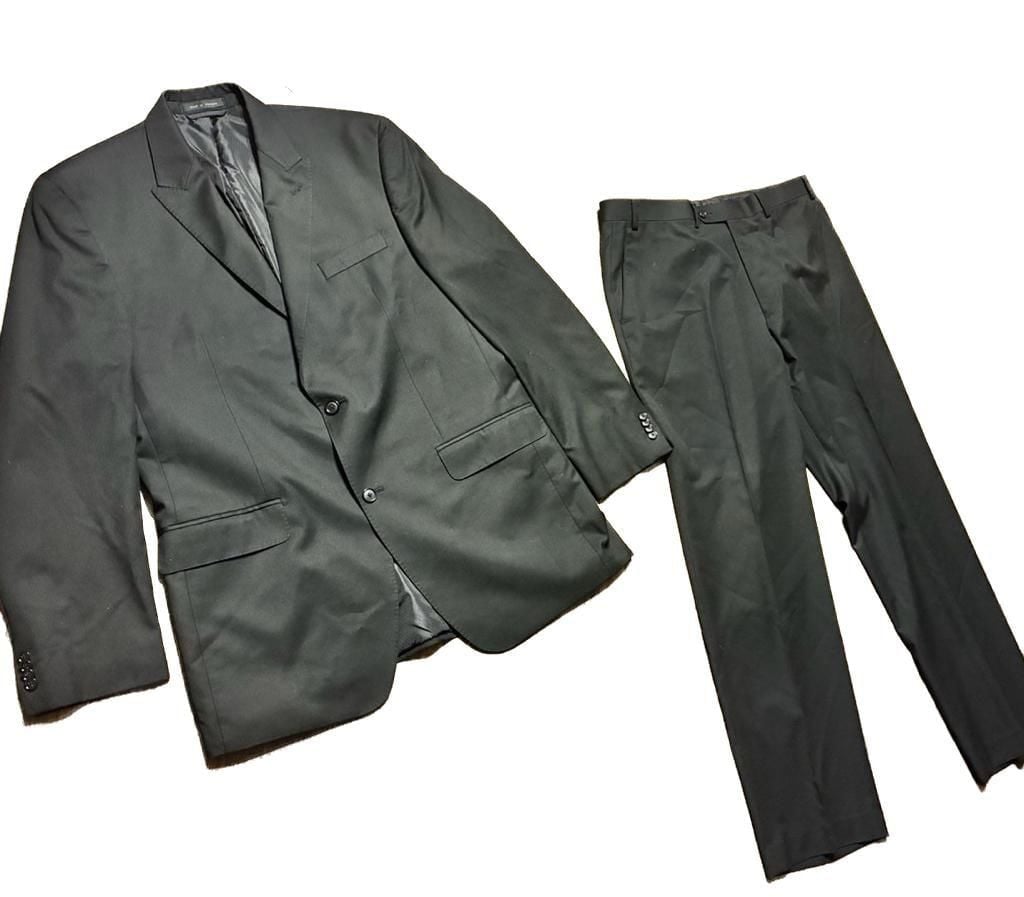 Sean John Men's Two-Piece Black Solid Suit 1
