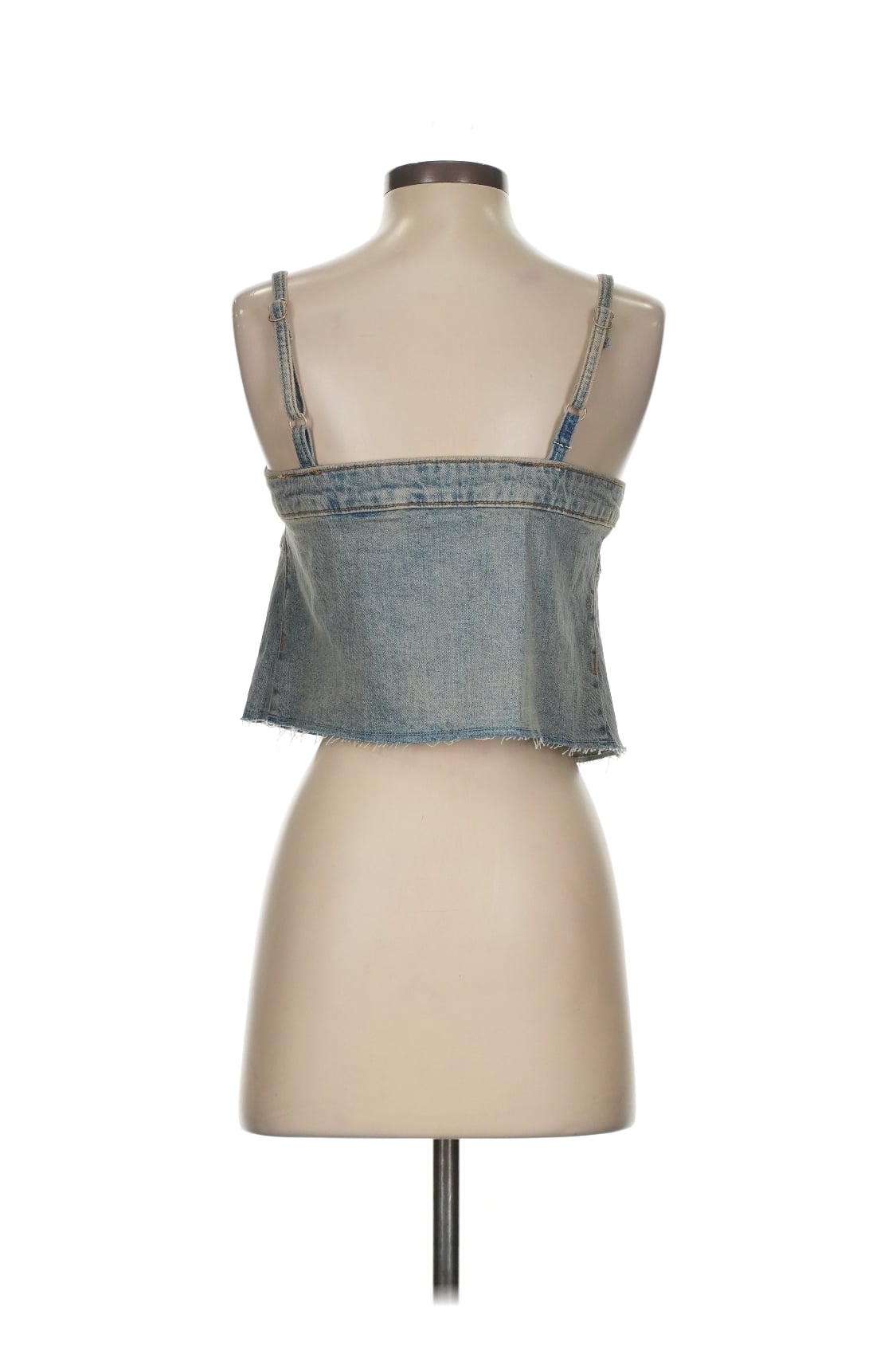Wild Fable Women's Reworked Cropped Denim Tank Top Medium Wash 3