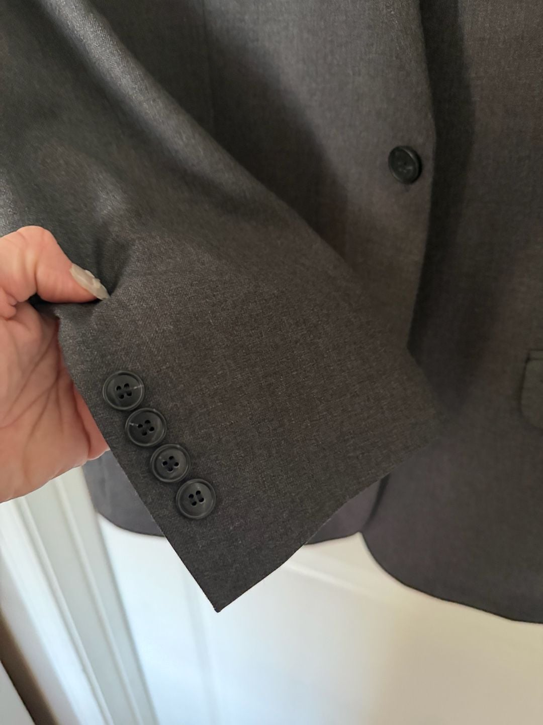 Joseph A. Bank Men's Slim Fit Charcoal Grey Two-Button Sport Coat Blazer 44R 3