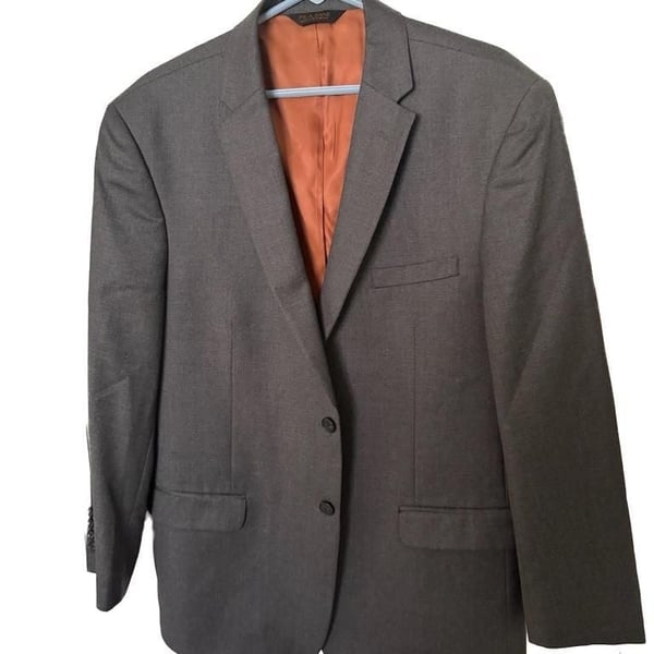 Joseph A. Bank Men's Slim Fit Charcoal Grey Two-Button Sport Coat Blazer 44R