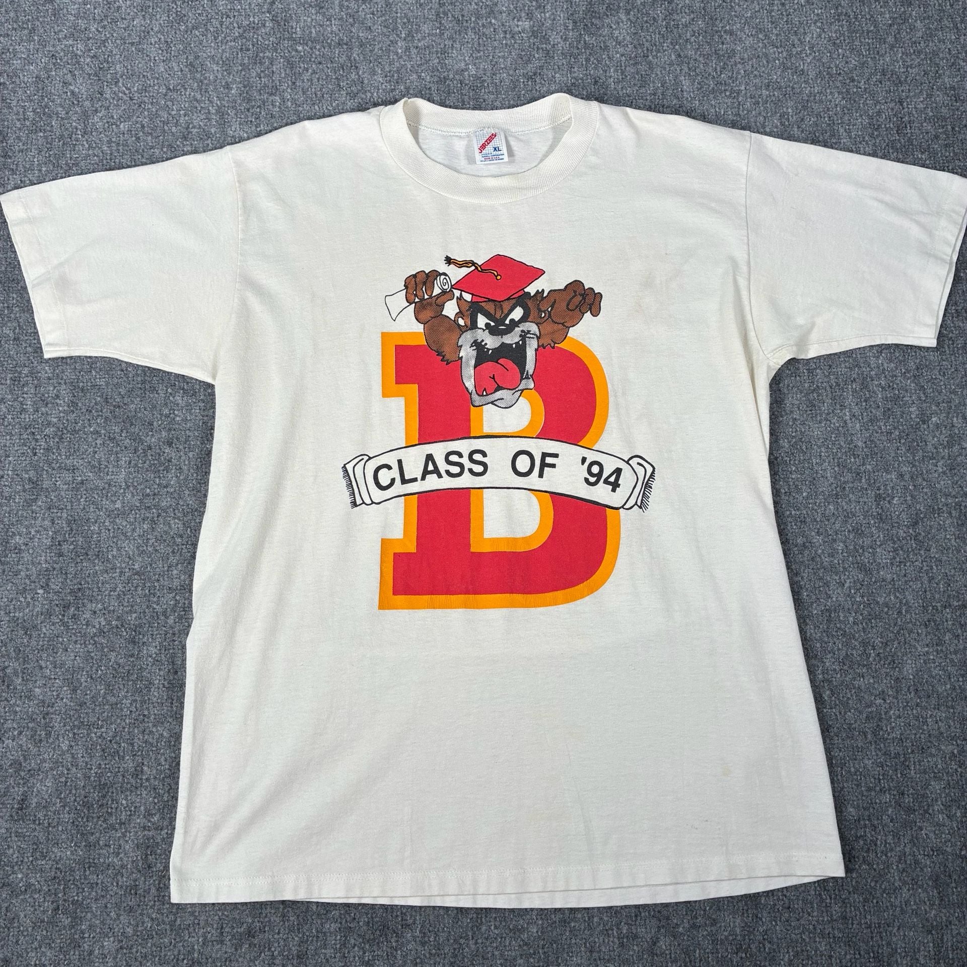 Vintage 1994 Taz Looney Tunes Class of '94 Graduation T-Shirt 2
