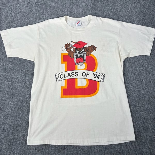 Vintage 1994 Taz Looney Tunes Class of '94 Graduation T-Shirt