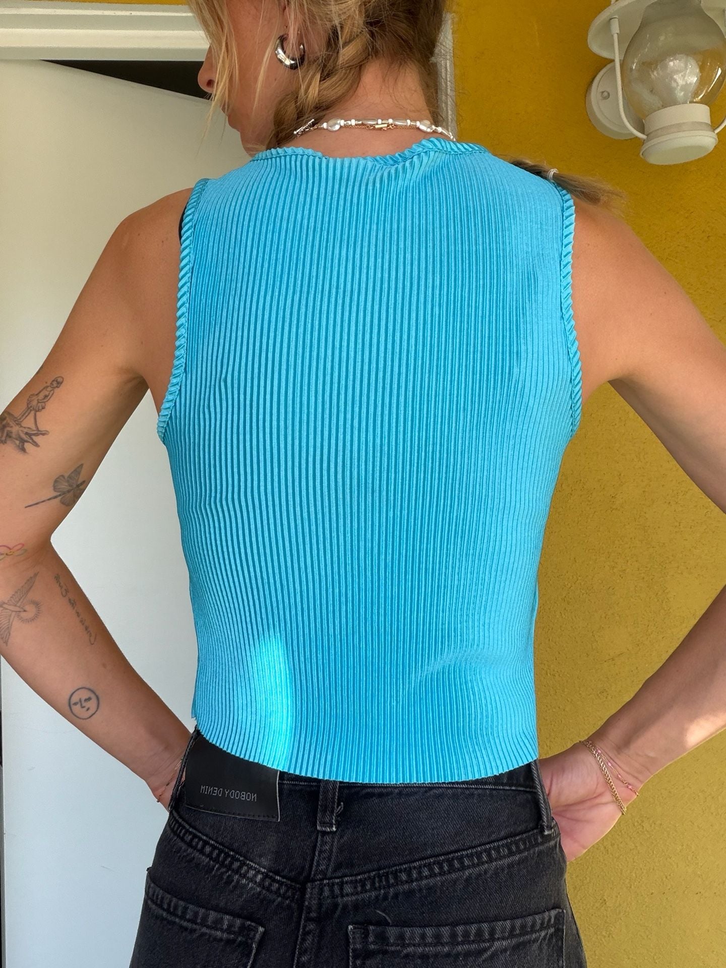 SAYANAYTHING Pleated Sleeveless Tank Top 7