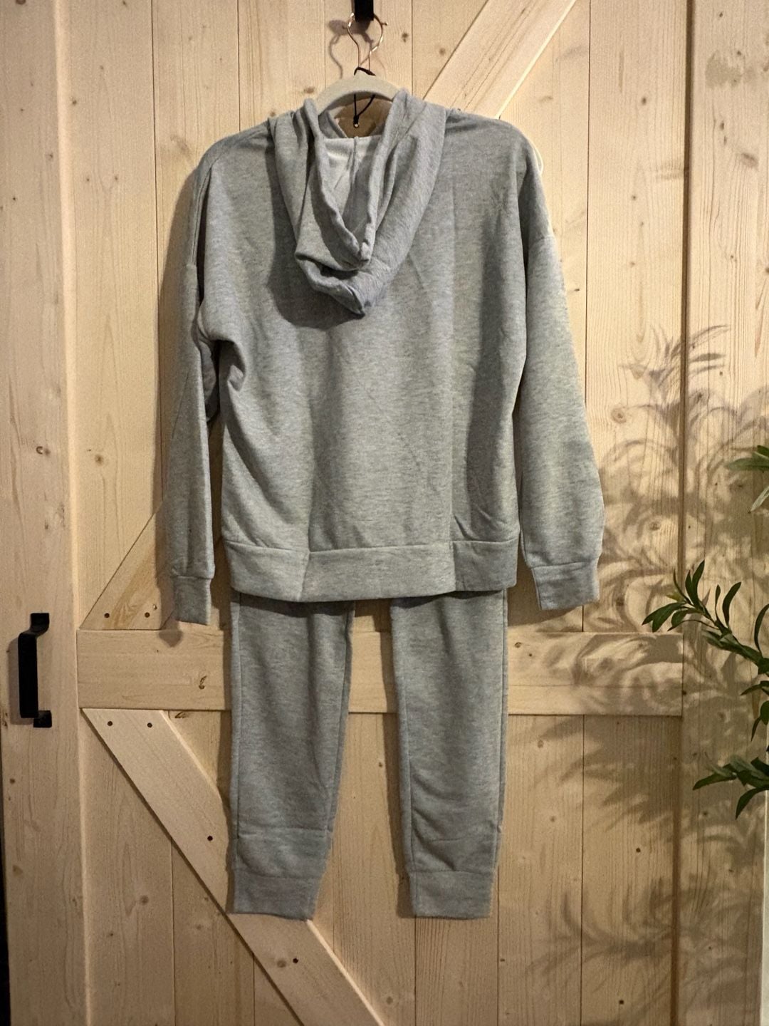 Women's 2-Piece Lounge Set with Henley Hoodie and Joggers SMALL 2