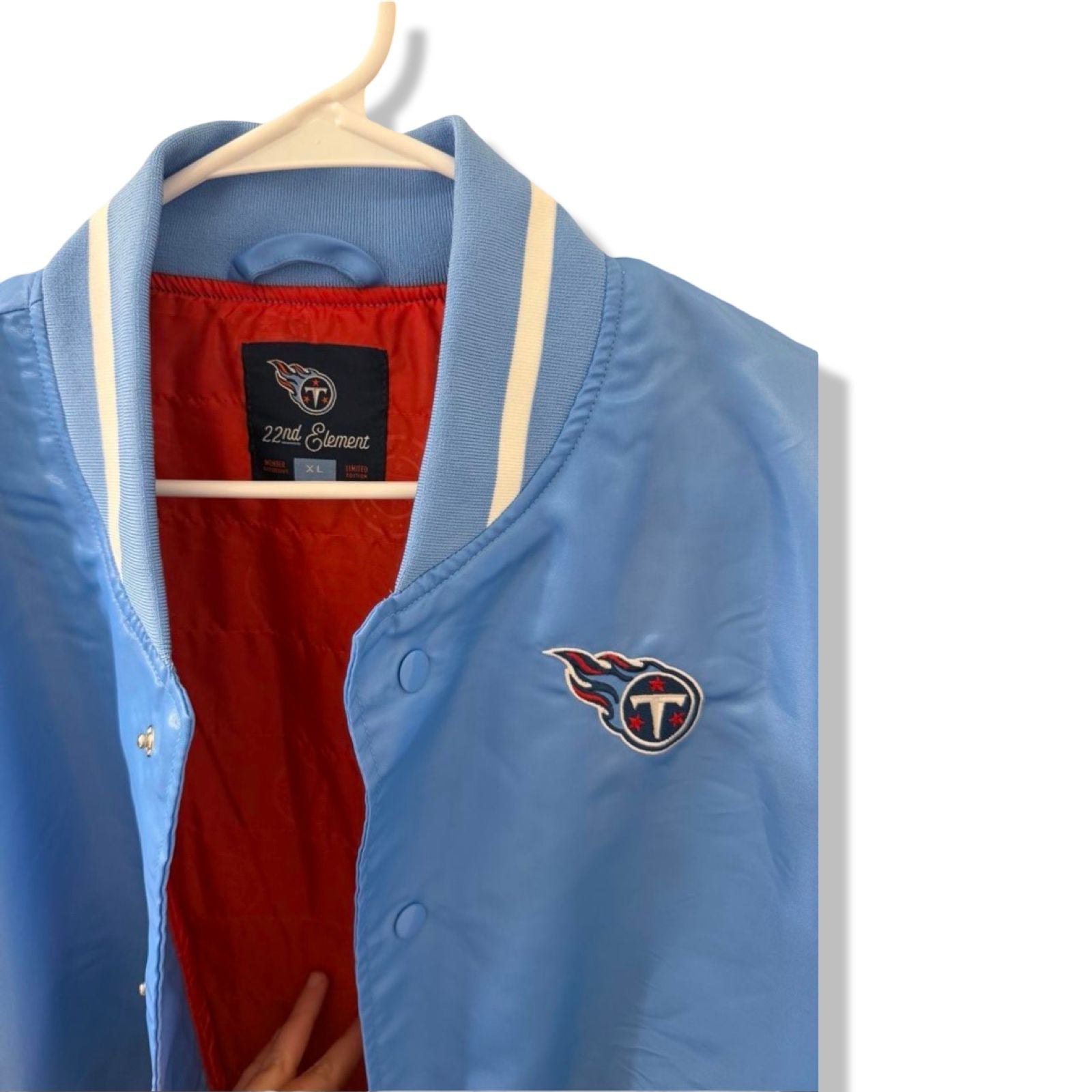 22nd Element Tennessee Titans Limited Edition Satin Varsity Jacket 3