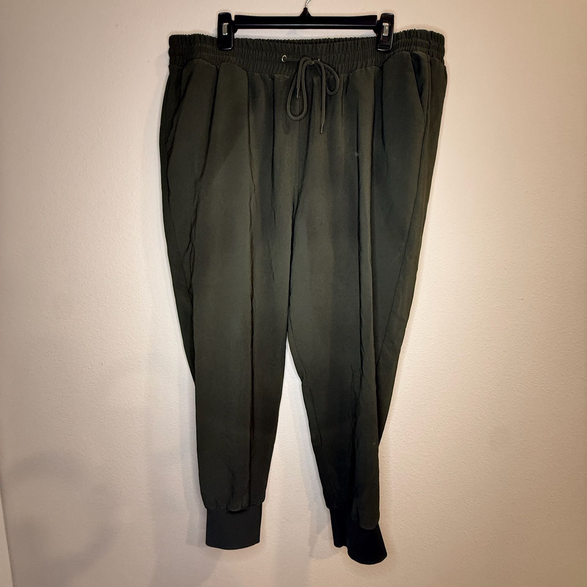Torrid Olive Green Elastic Waist Drawstring Jogger Pants 4
