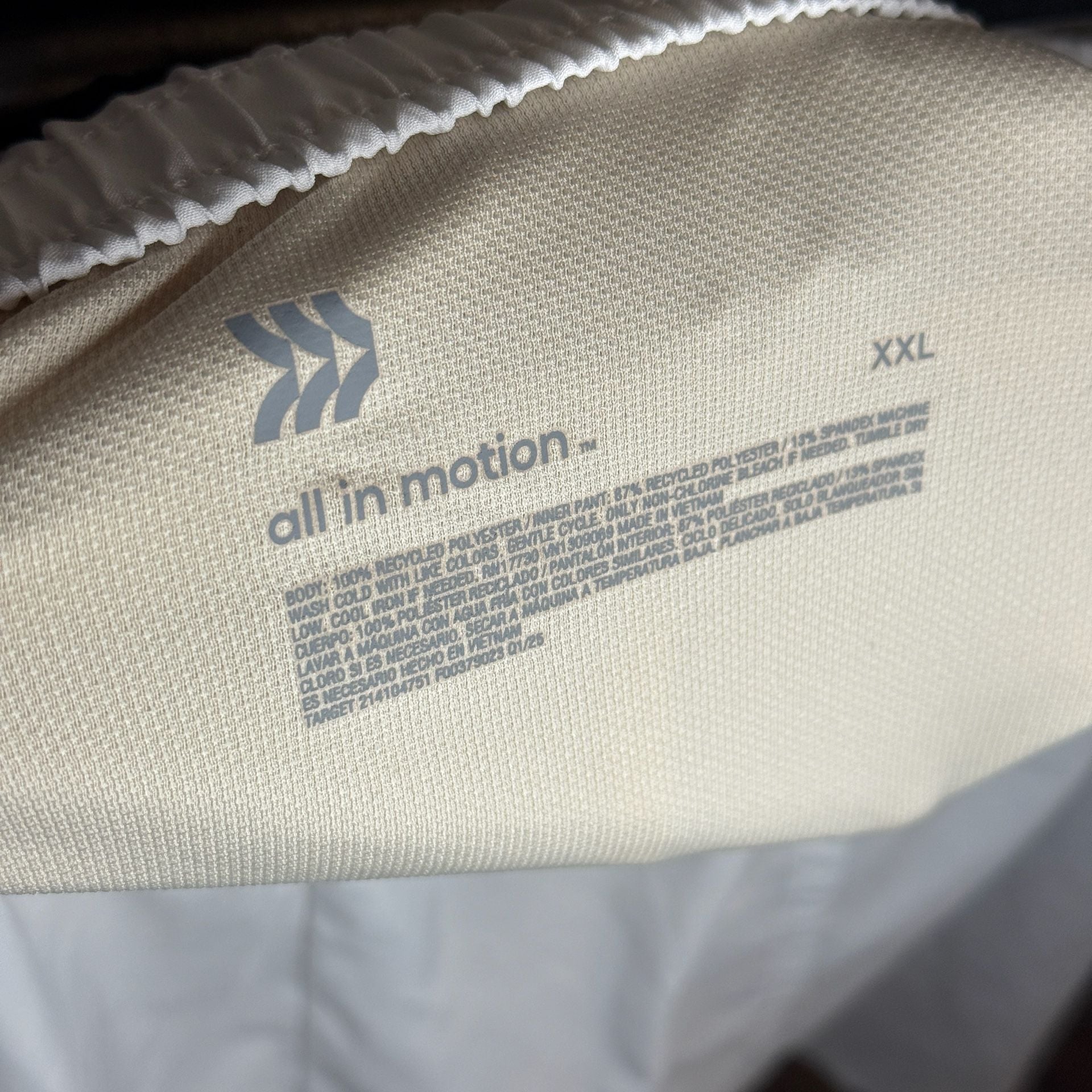 All in Motion Women's Athletic Lined Shorts White 6