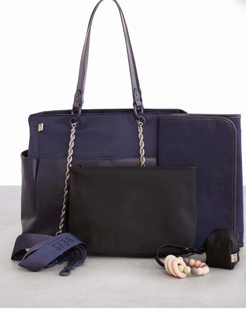 BÉIS The Diaper Bag' in Navy - Large Tote Diaper Bag in Navy NWT 9