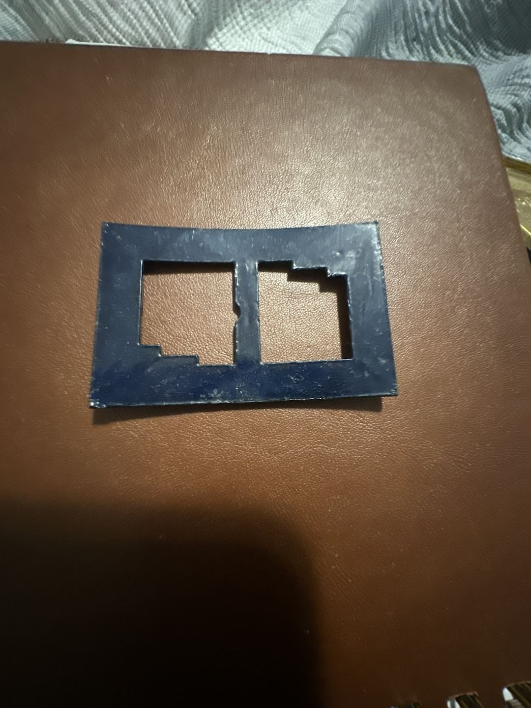 Vintage Art Deco Bakelite Double Slide Belt Buckle with Geometric Detail 2
