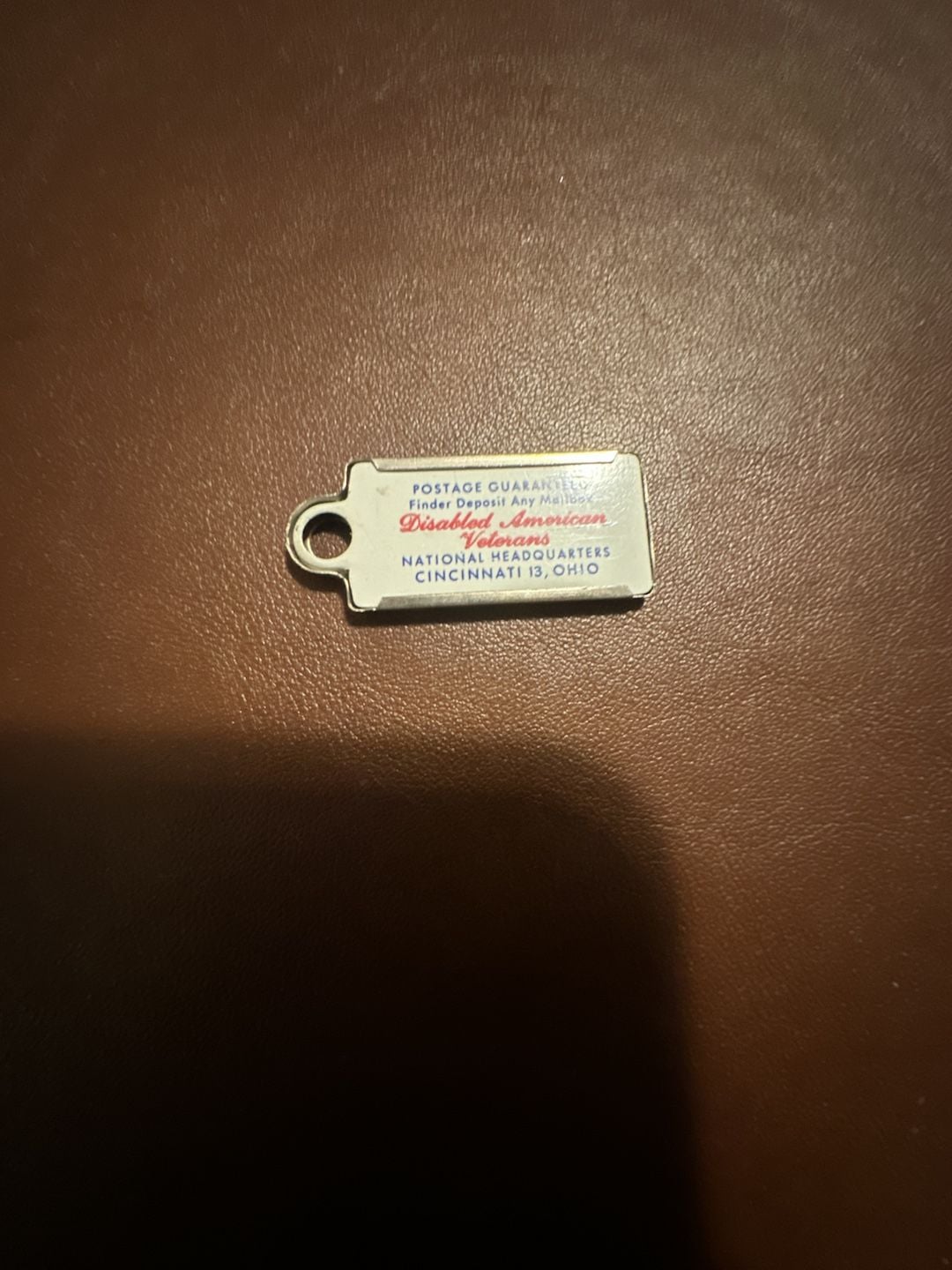Vintage 1959 Vermont Disabled American Veterans DAV IdentoTag Keychain 2