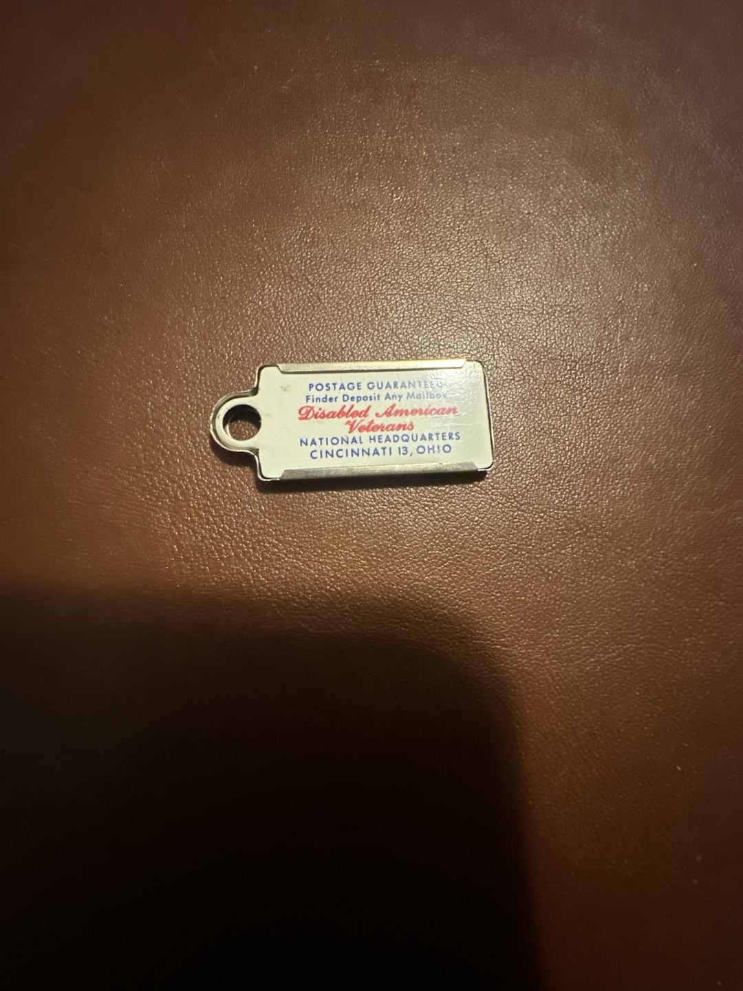 Vintage 1959 Vermont Disabled American Veterans DAV IdentoTag Keychain 3