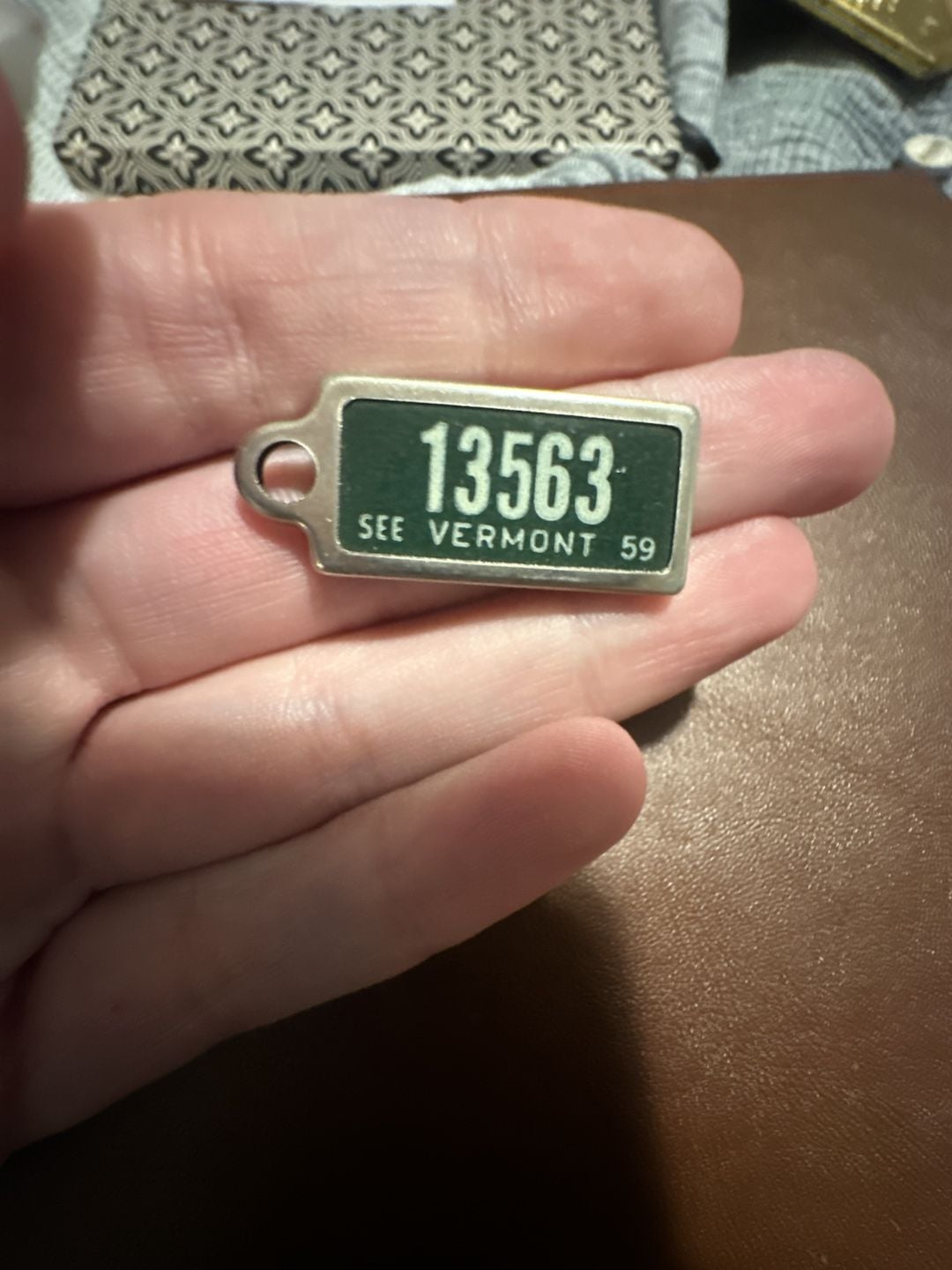 Vintage 1959 Vermont Disabled American Veterans DAV IdentoTag Keychain 8