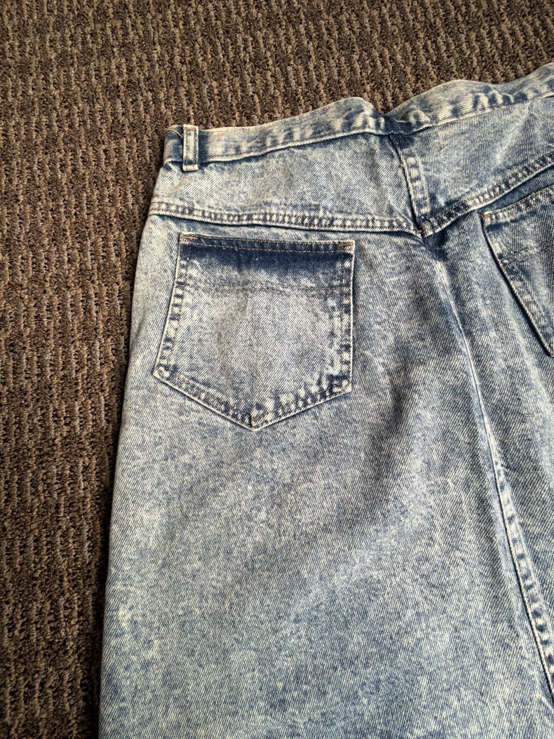Vintage Cap Ferrat Acid Wash Denim Mini Skirt 7