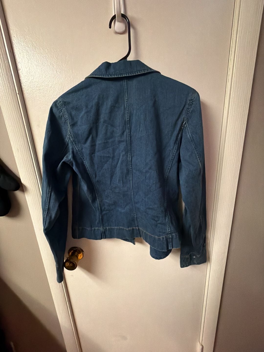 Lauren Jeans Co. Ralph Lauren Women's Double-Breasted Denim Blazer Peacoat 5