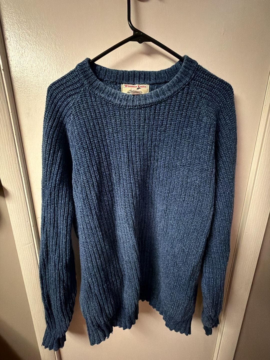 Winona Knits Vintage 100% Cotton Ribbed Fisherman Sweater 2