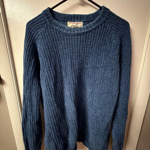 Winona Knits Vintage 100% Cotton Ribbed Fisherman Sweater
