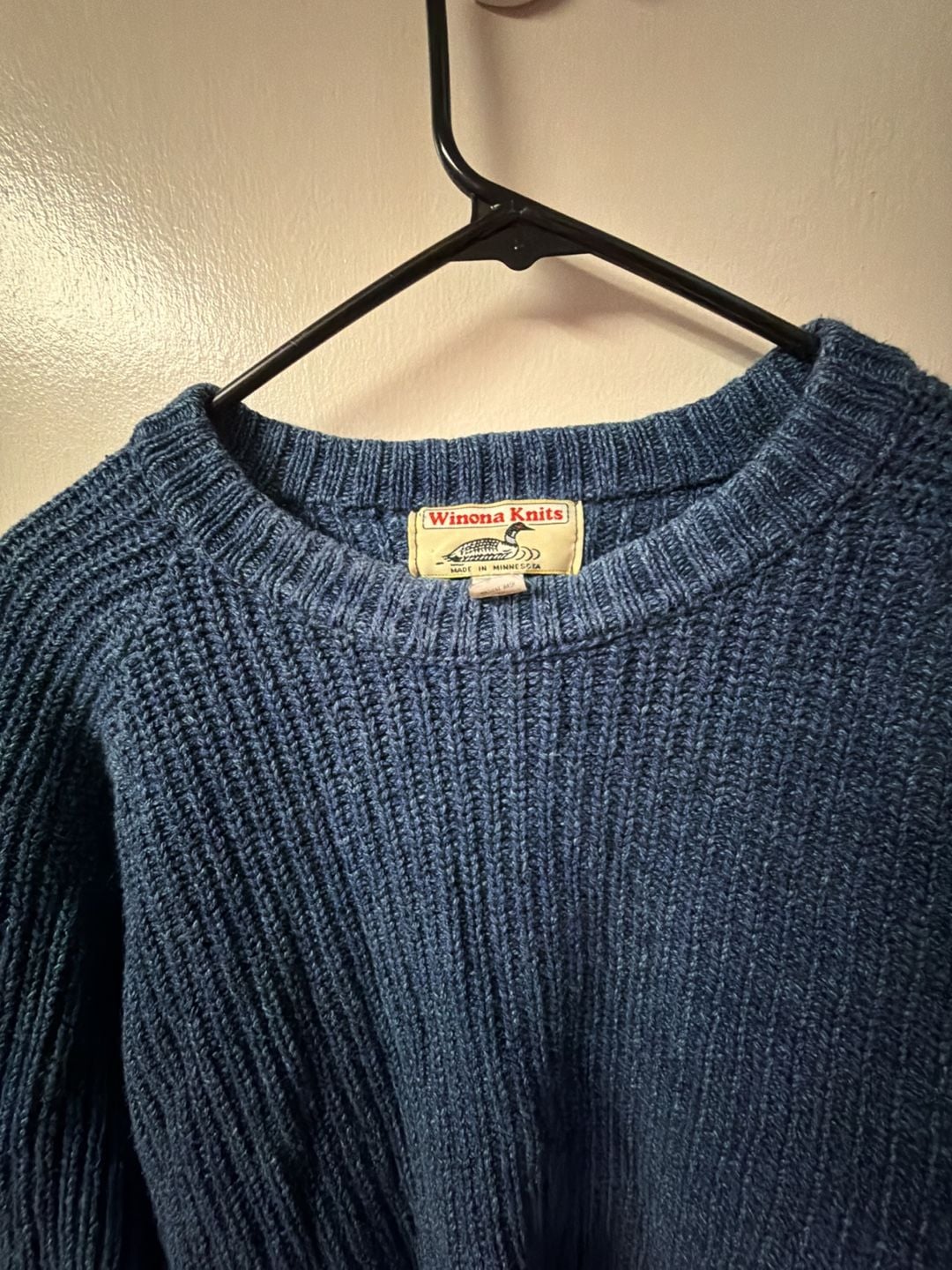 Winona Knits Vintage 100% Cotton Ribbed Fisherman Sweater 6