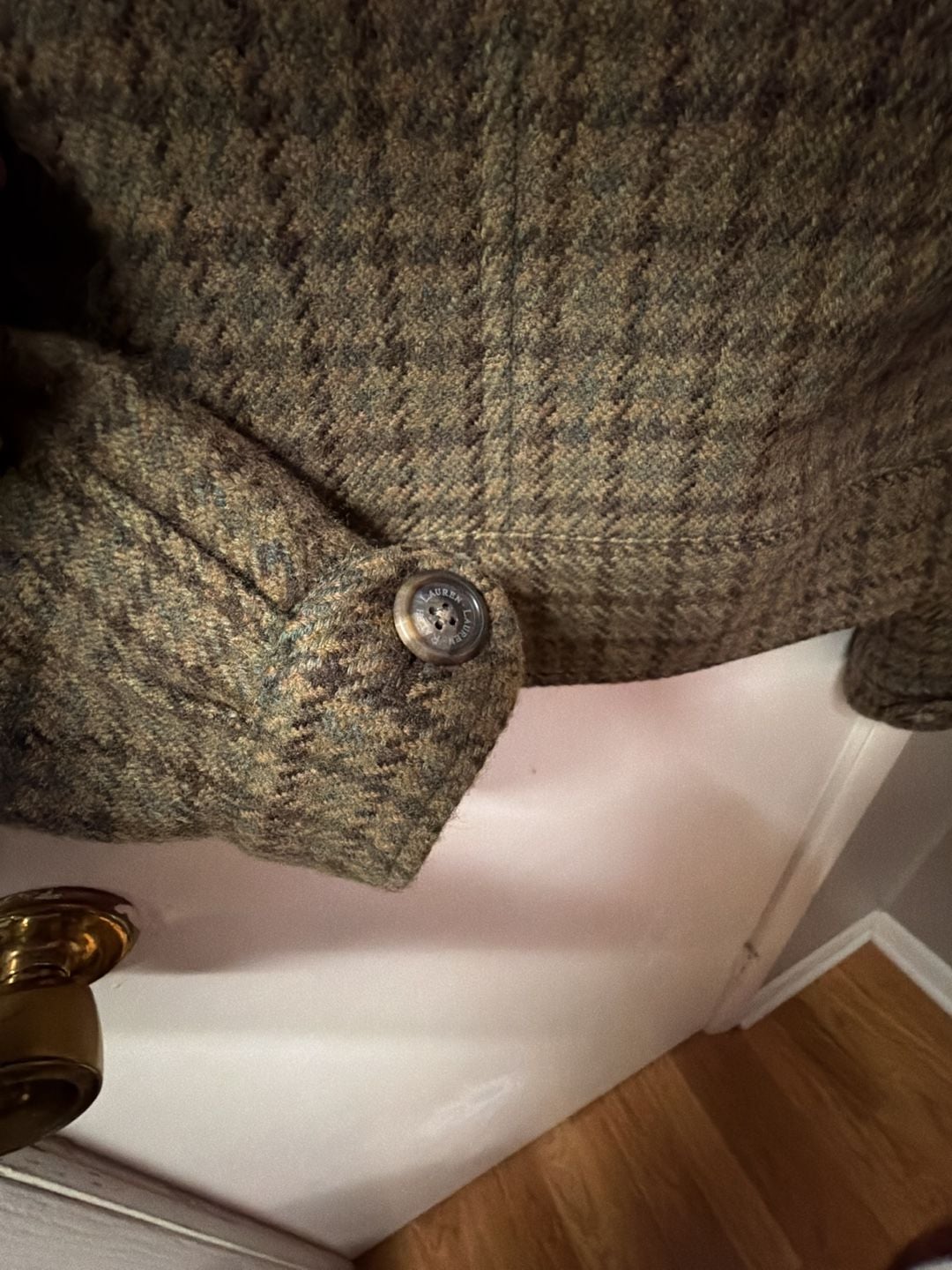 Lauren Ralph Lauren Women's Wool-Blend Houndstooth Tweed Blazer Jacket 6