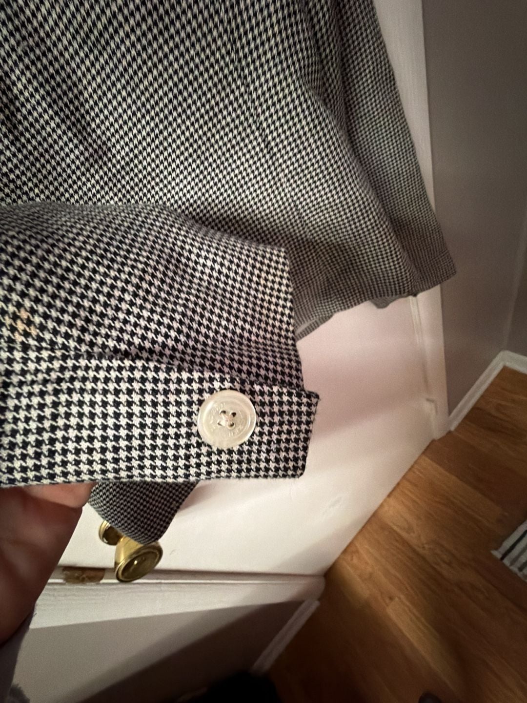 Lauren Ralph Lauren Women's Vintage Houndstooth Blazer Jacket Size 4 5