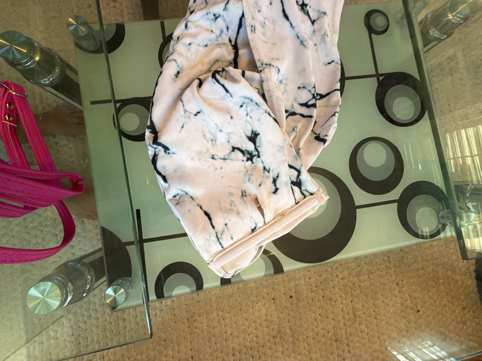 Zaful Marble Print Bandeau Bikini Top 2
