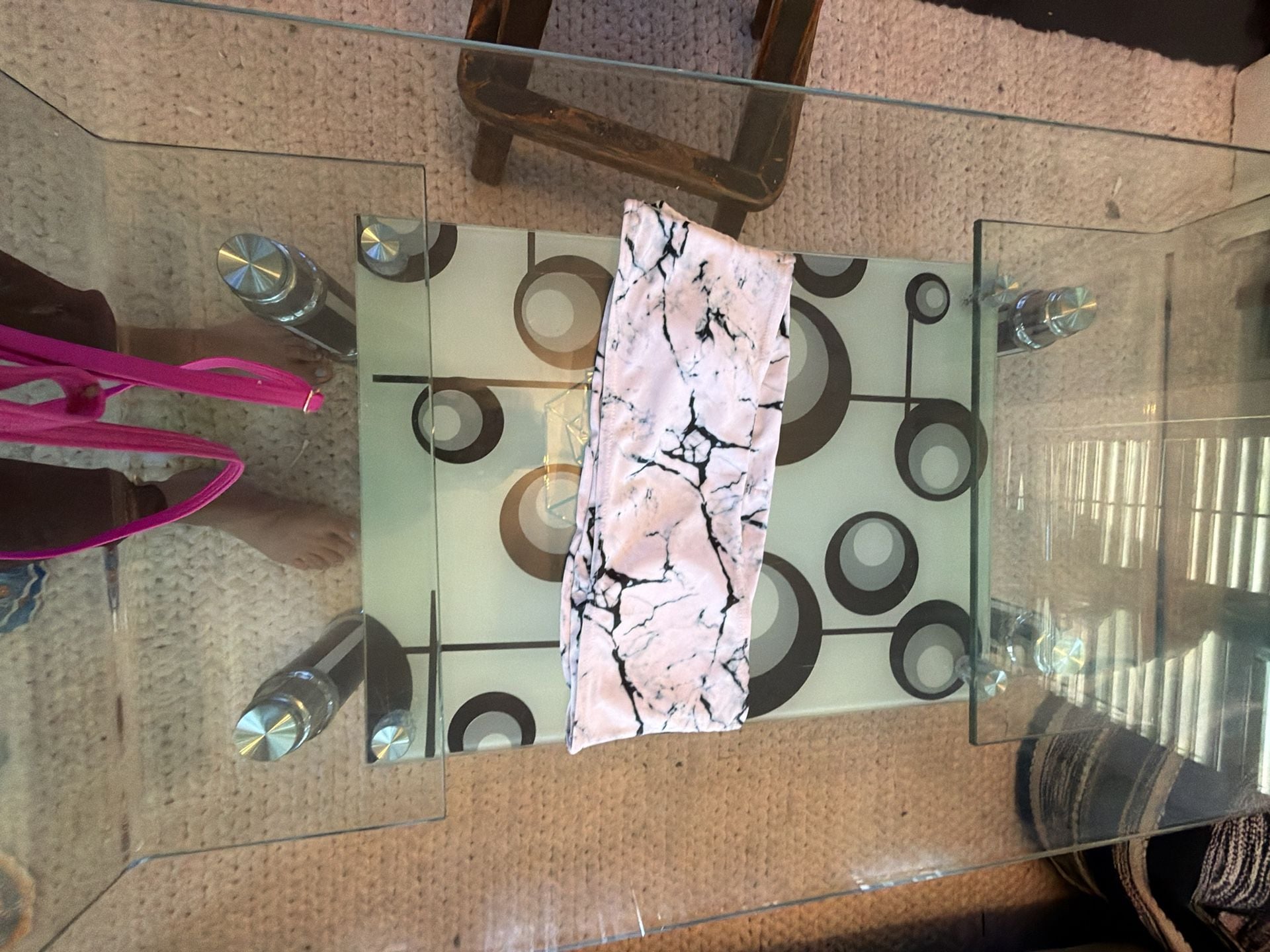 Zaful Marble Print Bandeau Bikini Top 3