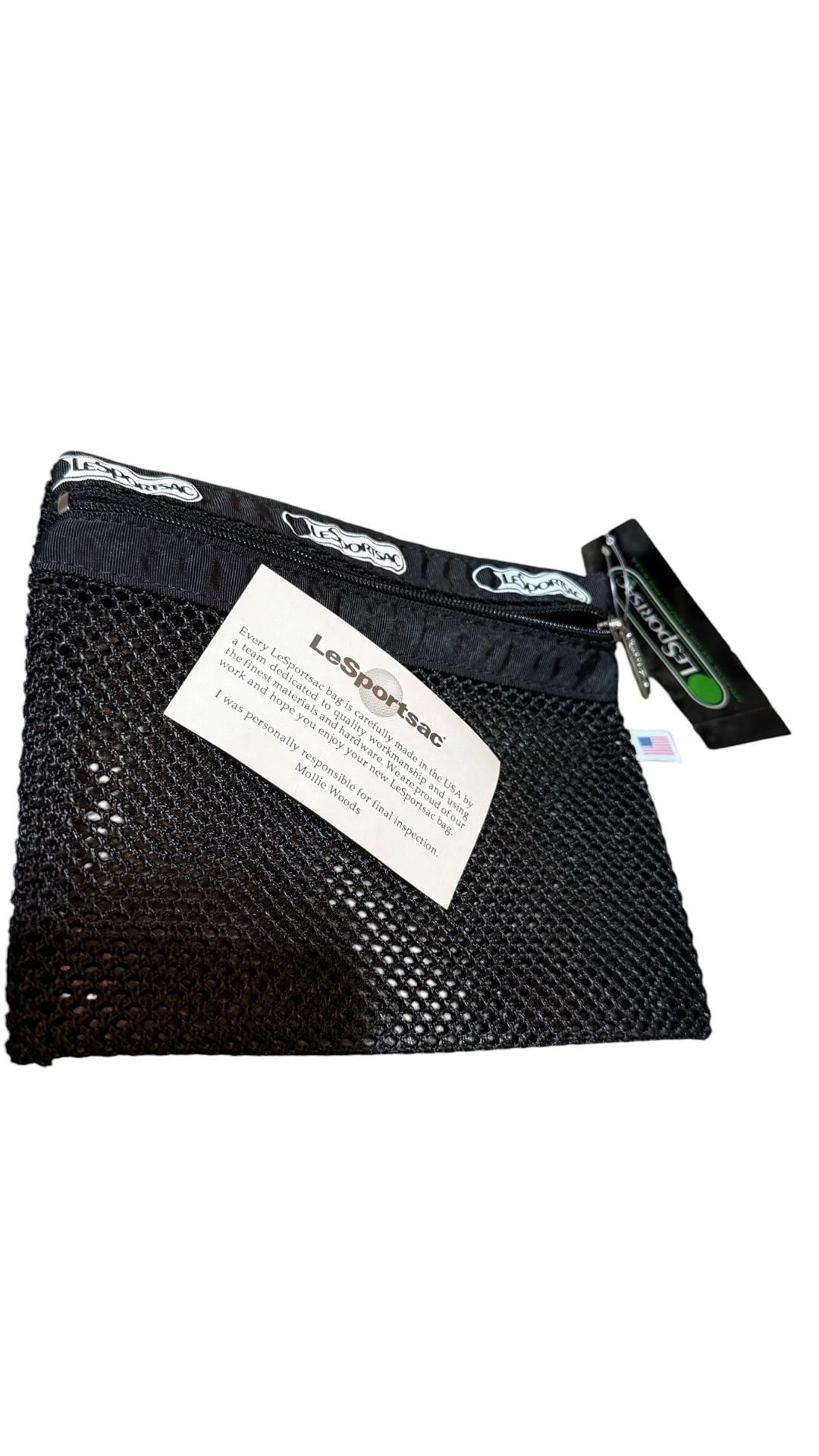 Vintage LeSportsac Small Rectangular Mesh Zipper Pouch 5