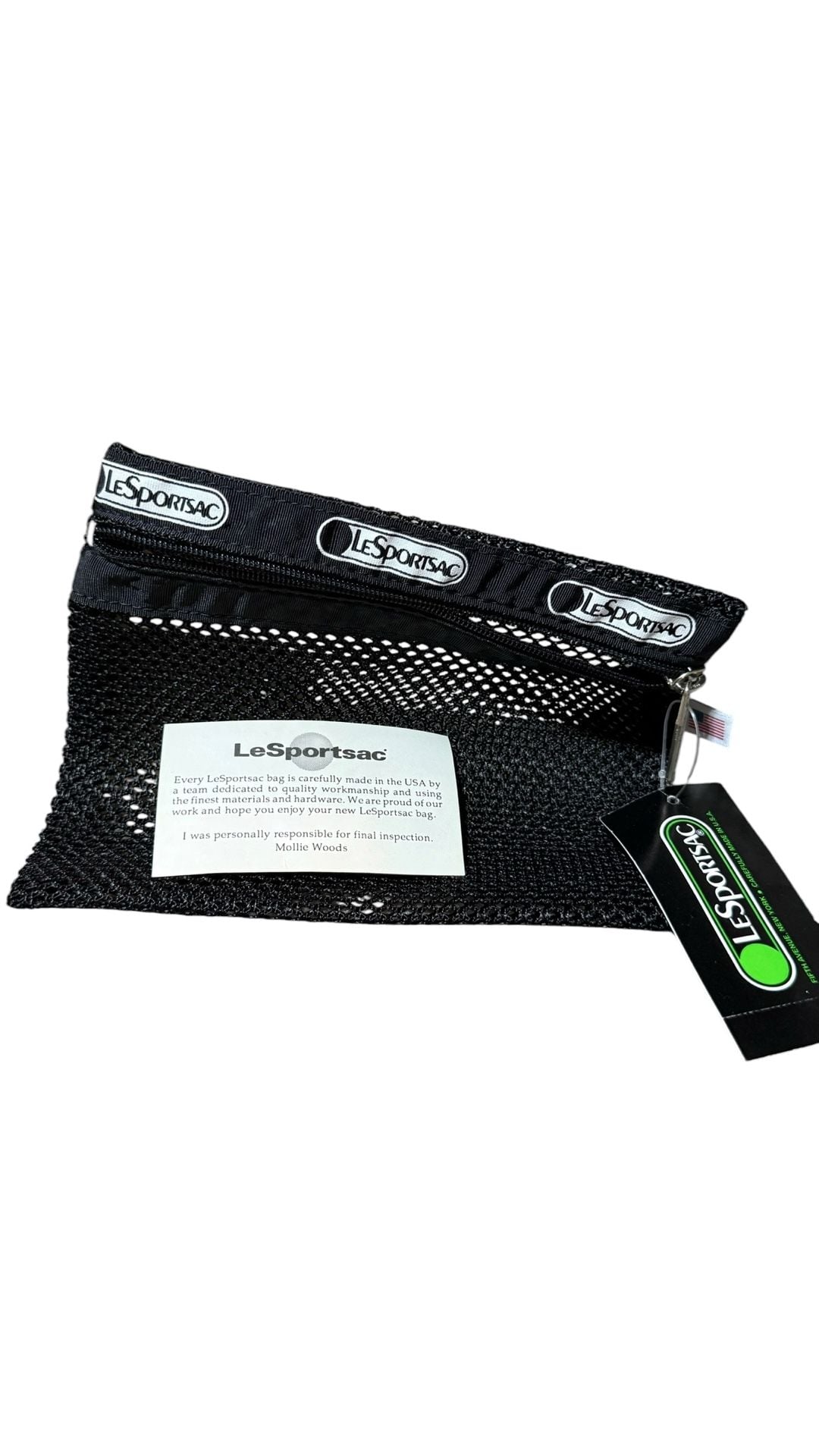 Vintage LeSportsac Small Rectangular Mesh Zipper Pouch 6