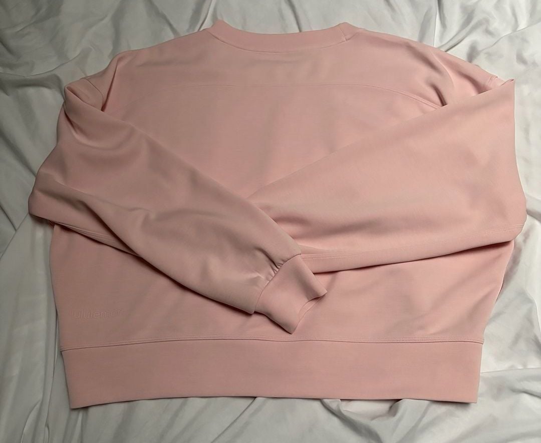 Lululemon Softstreme Perfectly Oversized Cropped Crew Sweatshirt in Pink 8